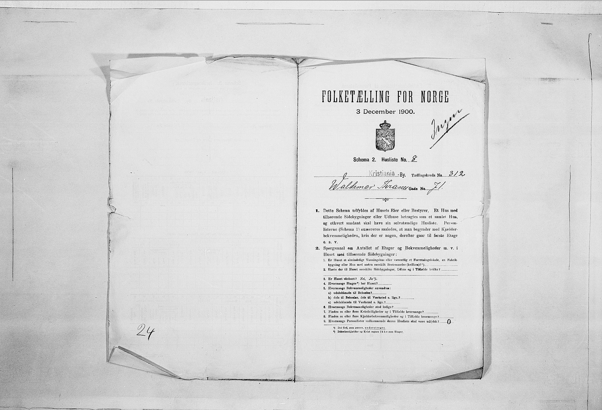 SAO, 1900 census for Kristiania, 1900, p. 110757