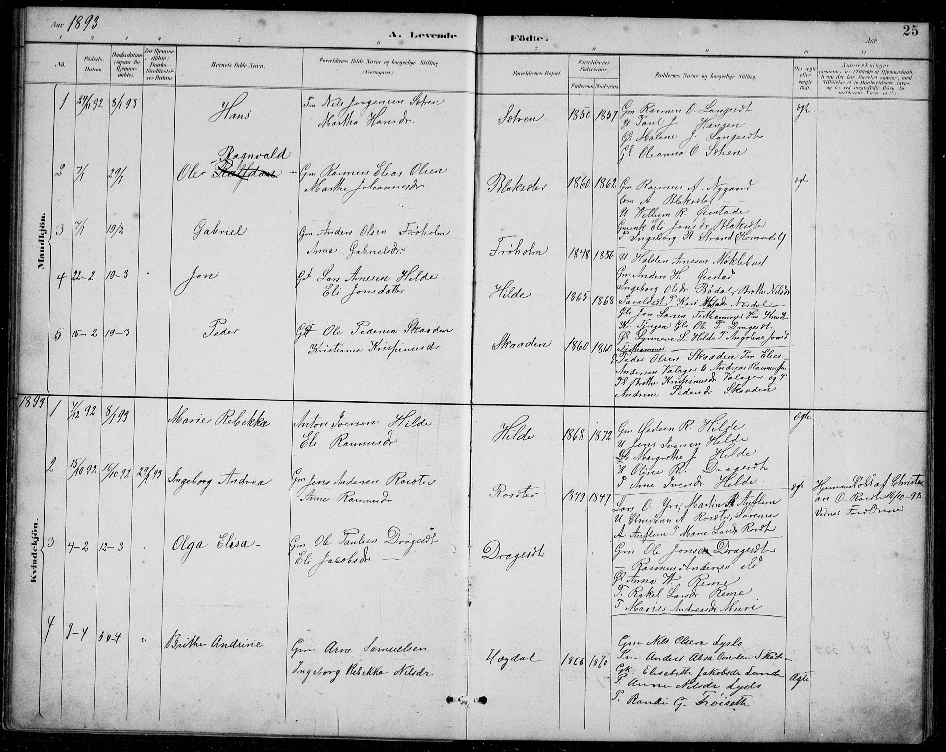 Innvik sokneprestembete, SAB/A-80501: Parish register (copy) no. A 3, 1886-1912, p. 25