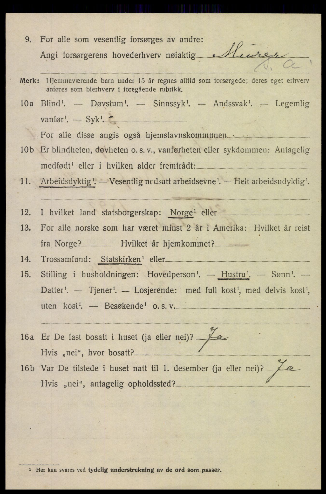 SAK, 1920 census for Tromøy, 1920, p. 4440