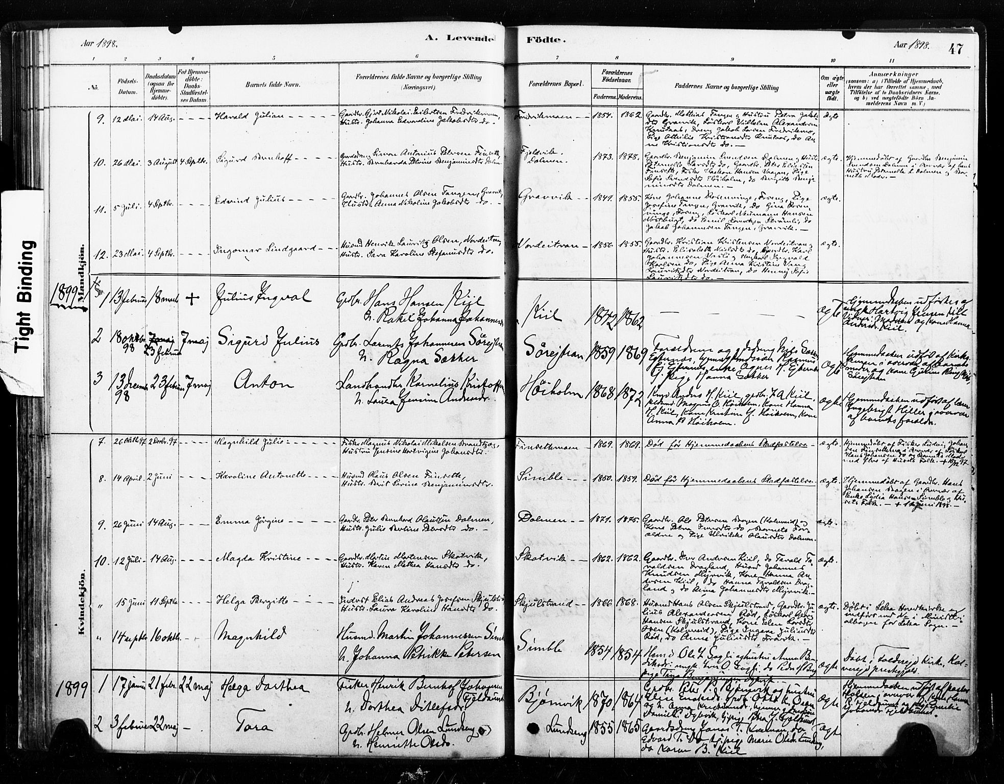 Ministerialprotokoller, klokkerbøker og fødselsregistre - Nord-Trøndelag, SAT/A-1458/789/L0705: Parish register (official) no. 789A01, 1878-1910, p. 47