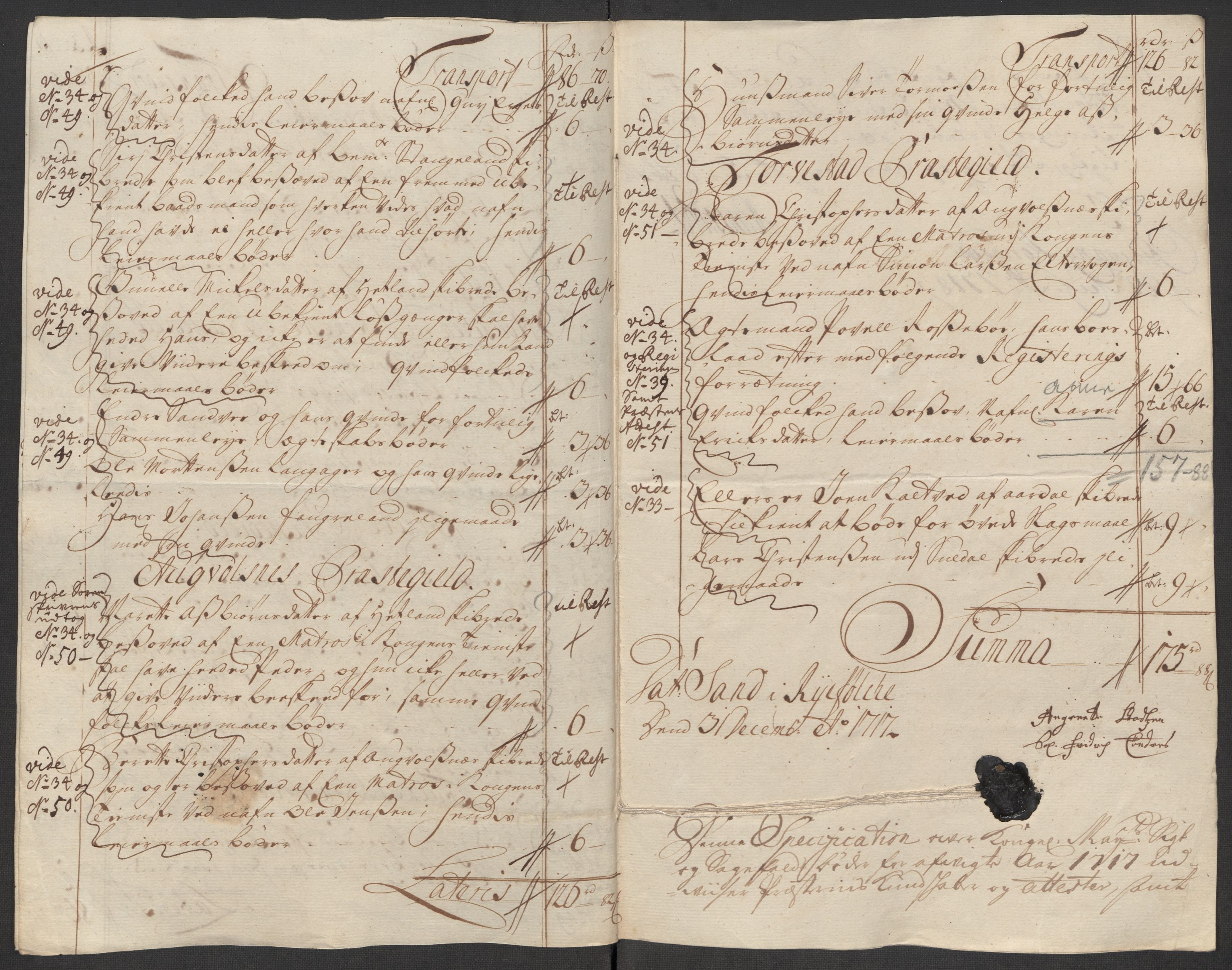 Rentekammeret inntil 1814, Reviderte regnskaper, Fogderegnskap, AV/RA-EA-4092/R47/L2870: Fogderegnskap Ryfylke, 1717, p. 229