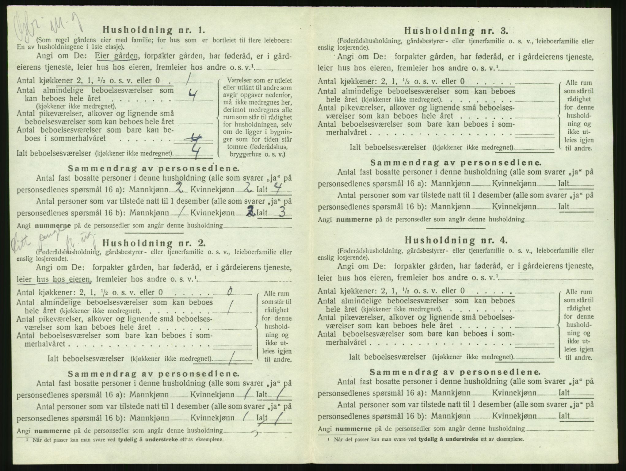 SAT, 1920 census for Borgund, 1920, p. 1823