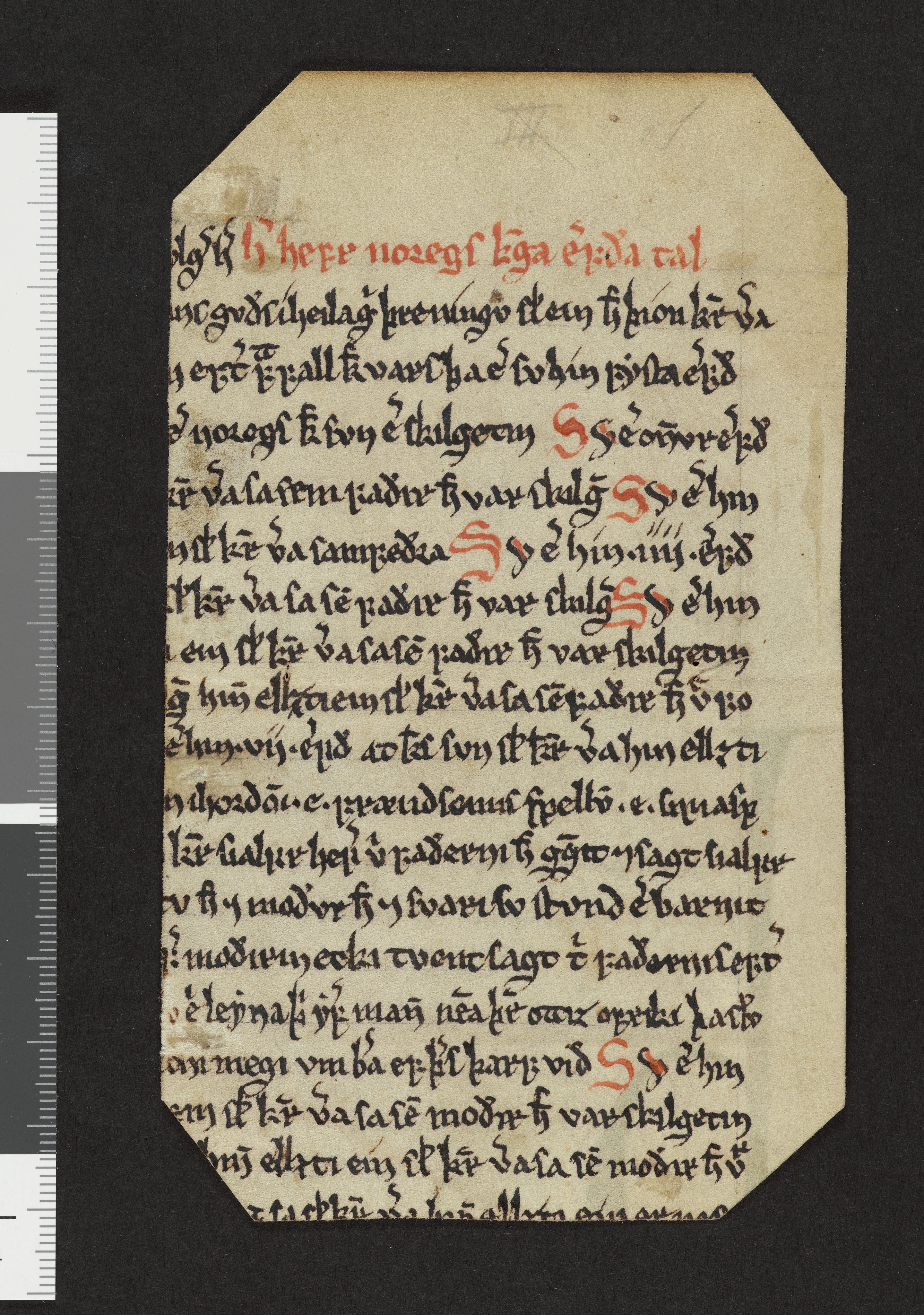 Riksarkivets diplomsamling, RA/EA-5965/F26/L0002: Norrøne membranfragmenter bestand 2-9 (10), 1100-1536, p. 73