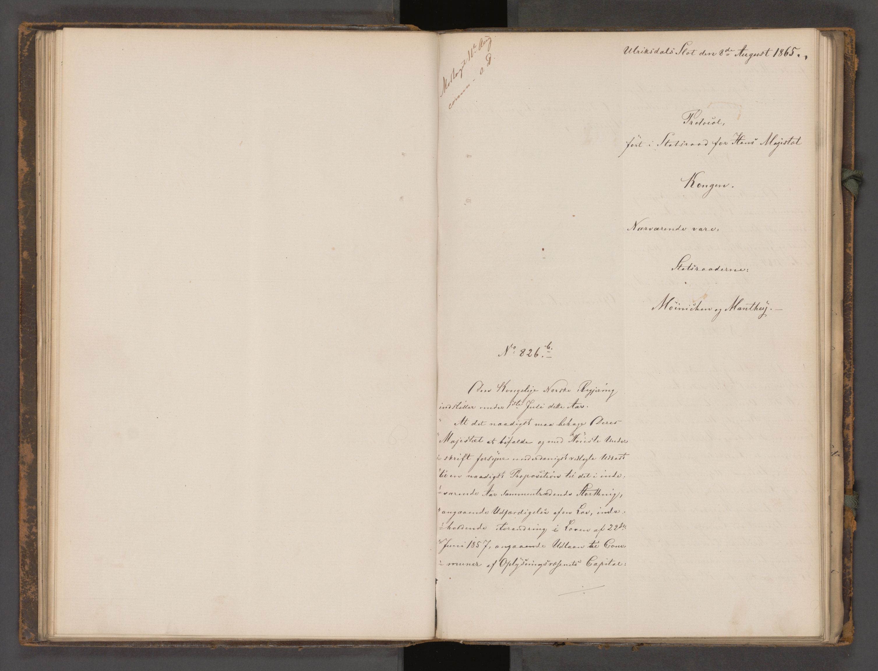 Statsrådssekretariatet, AV/RA-S-1001/A/Ab/L0104: Kgl. res. nr. 724-1001b, 2. halvår, 1865