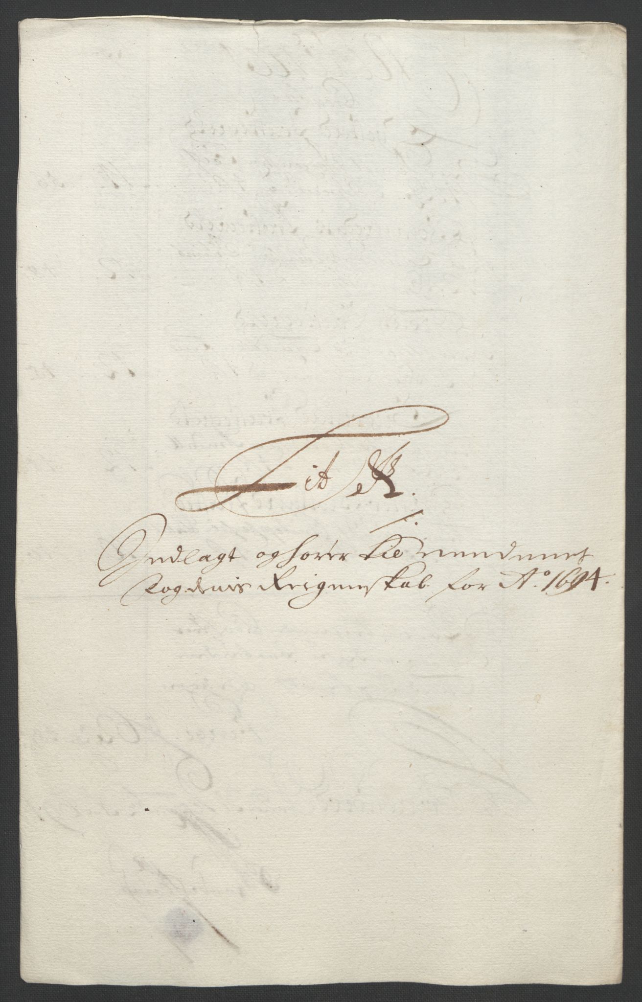 Rentekammeret inntil 1814, Reviderte regnskaper, Fogderegnskap, AV/RA-EA-4092/R39/L2312: Fogderegnskap Nedenes, 1693-1695, p. 182