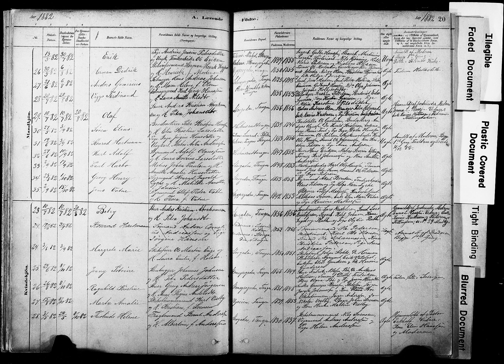 Strømsø kirkebøker, AV/SAKO-A-246/F/Fb/L0006: Parish register (official) no. II 6, 1879-1910, p. 20