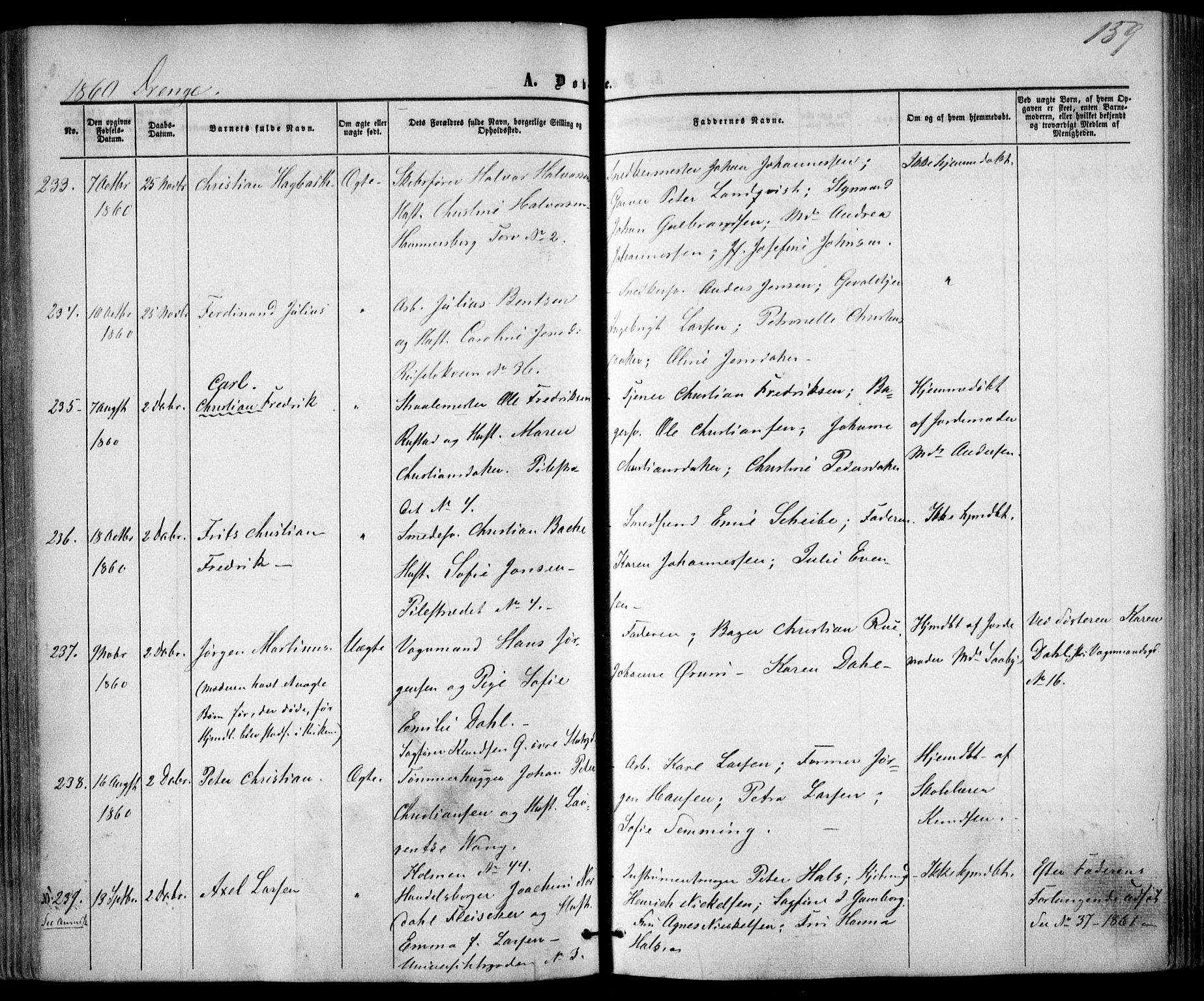 Trefoldighet prestekontor Kirkebøker, SAO/A-10882/F/Fa/L0001: Parish register (official) no. I 1, 1858-1863, p. 159