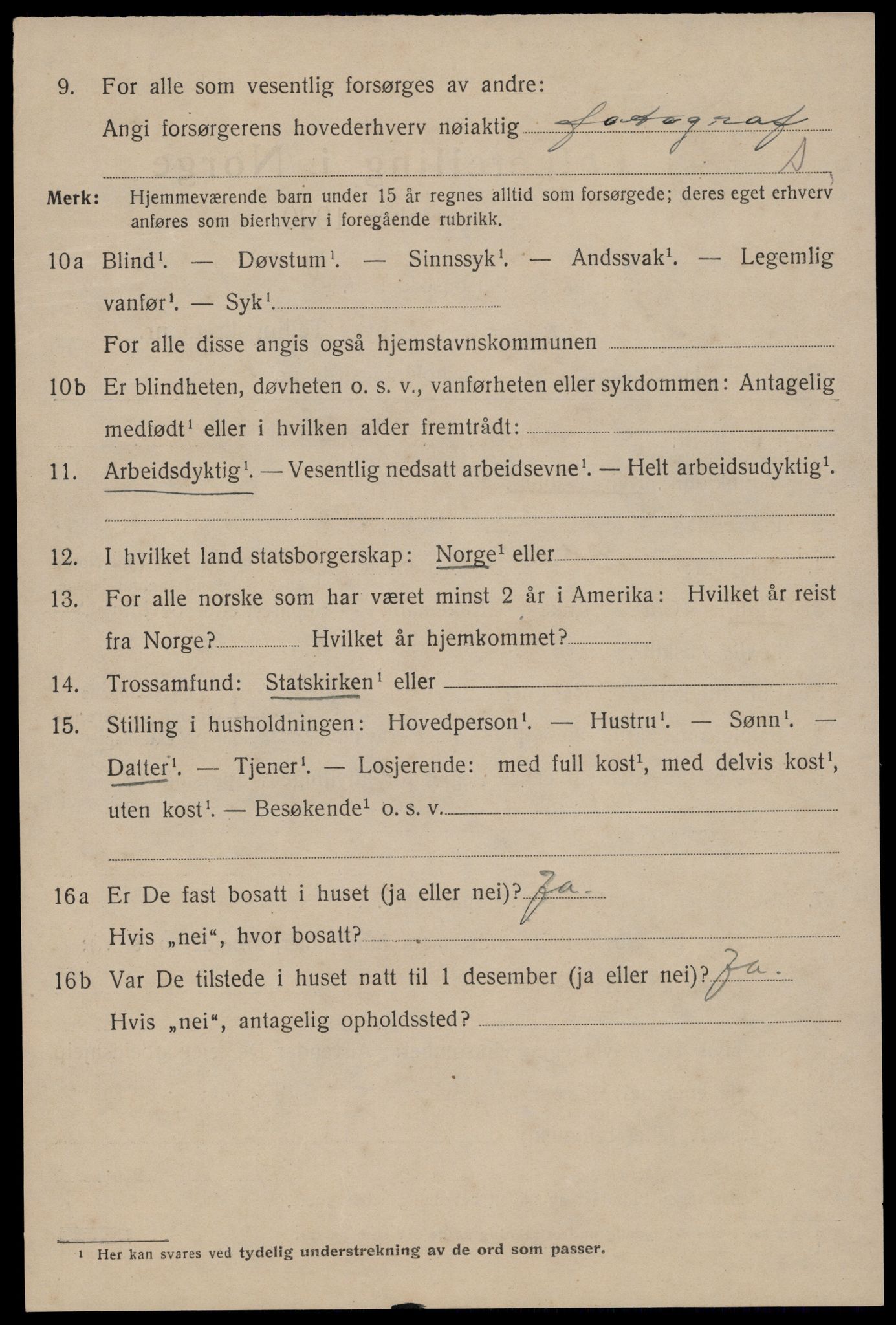 SAST, 1920 census for Stavanger, 1920, p. 108871