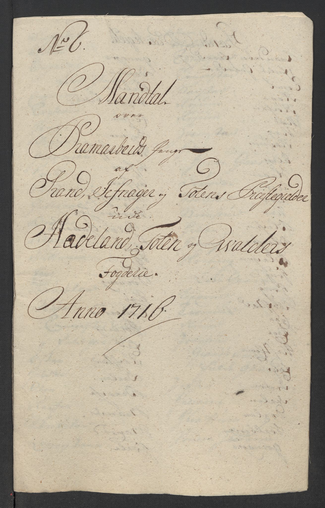 Rentekammeret inntil 1814, Reviderte regnskaper, Fogderegnskap, AV/RA-EA-4092/R18/L1315: Fogderegnskap Hadeland, Toten og Valdres, 1716, p. 294