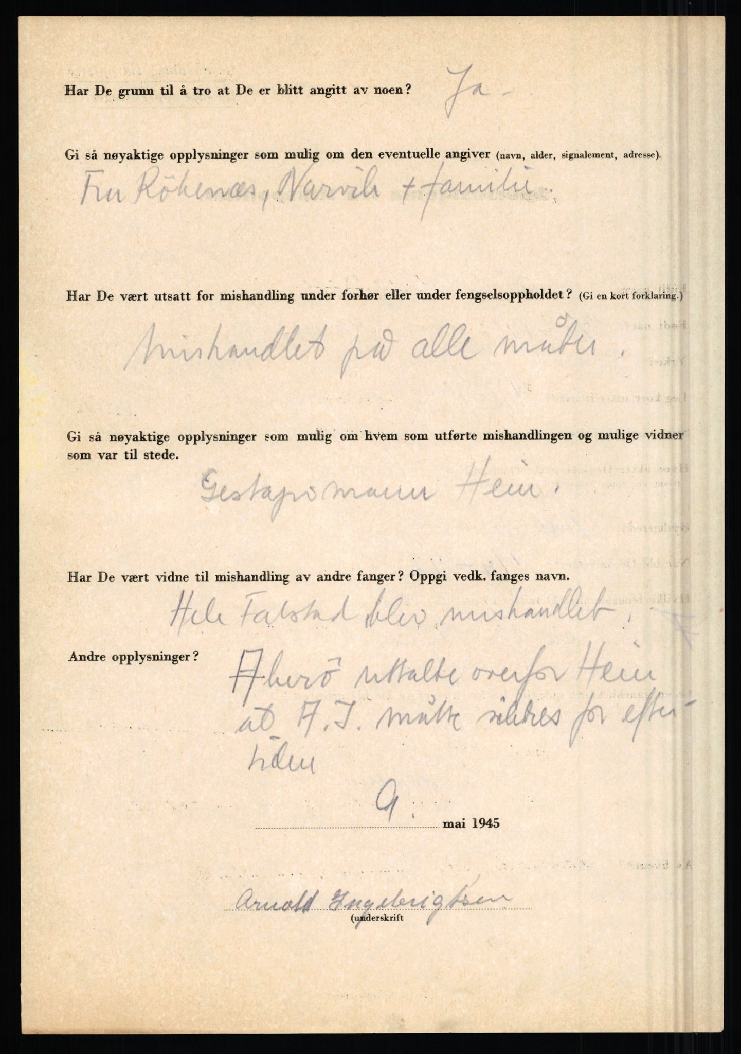 Rikspolitisjefen, AV/RA-S-1560/L/L0007: Heen, Erik C. - Iversen, Trygve, 1940-1945, p. 1106