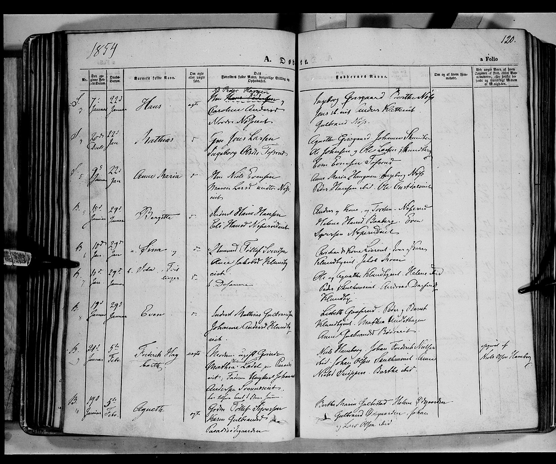Biri prestekontor, SAH/PREST-096/H/Ha/Haa/L0005: Parish register (official) no. 5, 1843-1854, p. 120