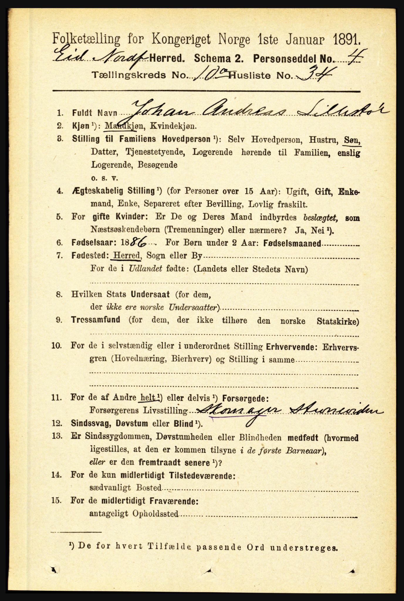 RA, 1891 census for 1443 Eid, 1891, p. 3002