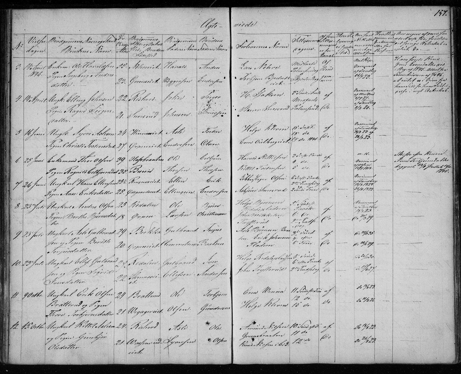 Krødsherad kirkebøker, AV/SAKO-A-19/F/Fa/L0002: Parish register (official) no. 2, 1829-1851, p. 157