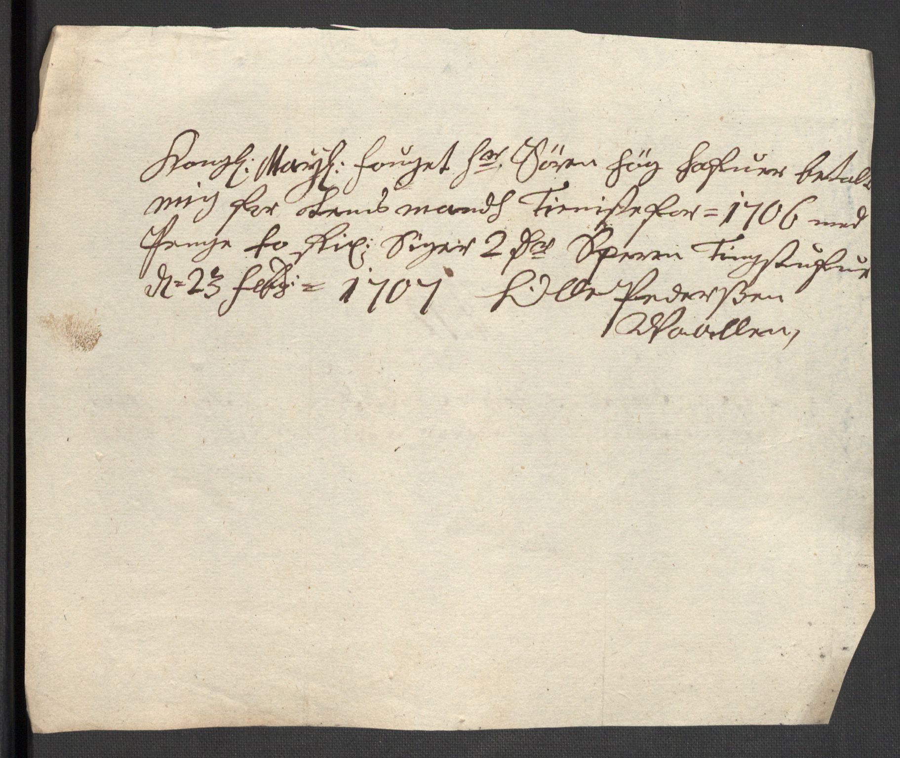 Rentekammeret inntil 1814, Reviderte regnskaper, Fogderegnskap, AV/RA-EA-4092/R30/L1701: Fogderegnskap Hurum, Røyken, Eiker og Lier, 1706-1707, p. 182