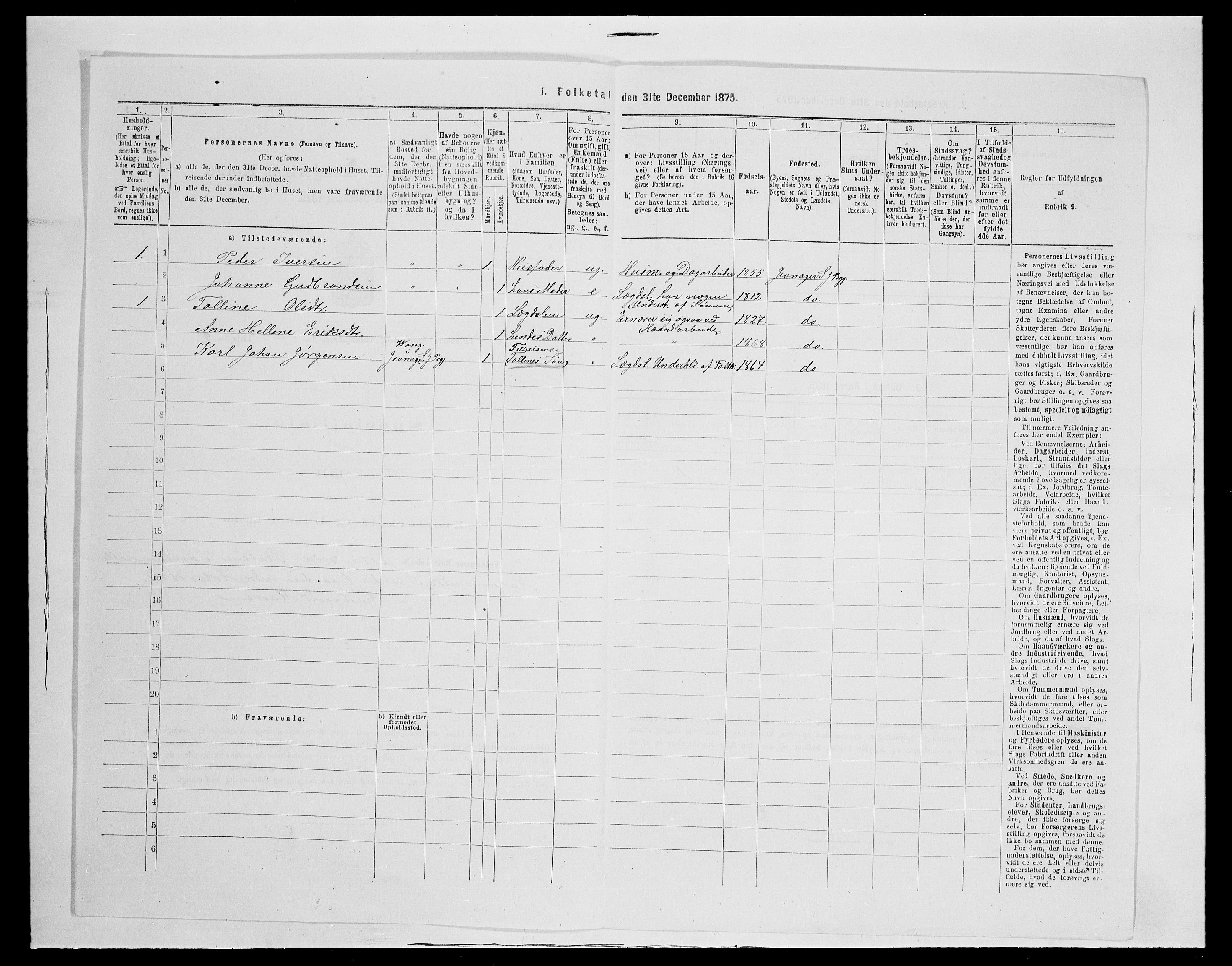 SAH, 1875 census for 0532P Jevnaker, 1875, p. 1174