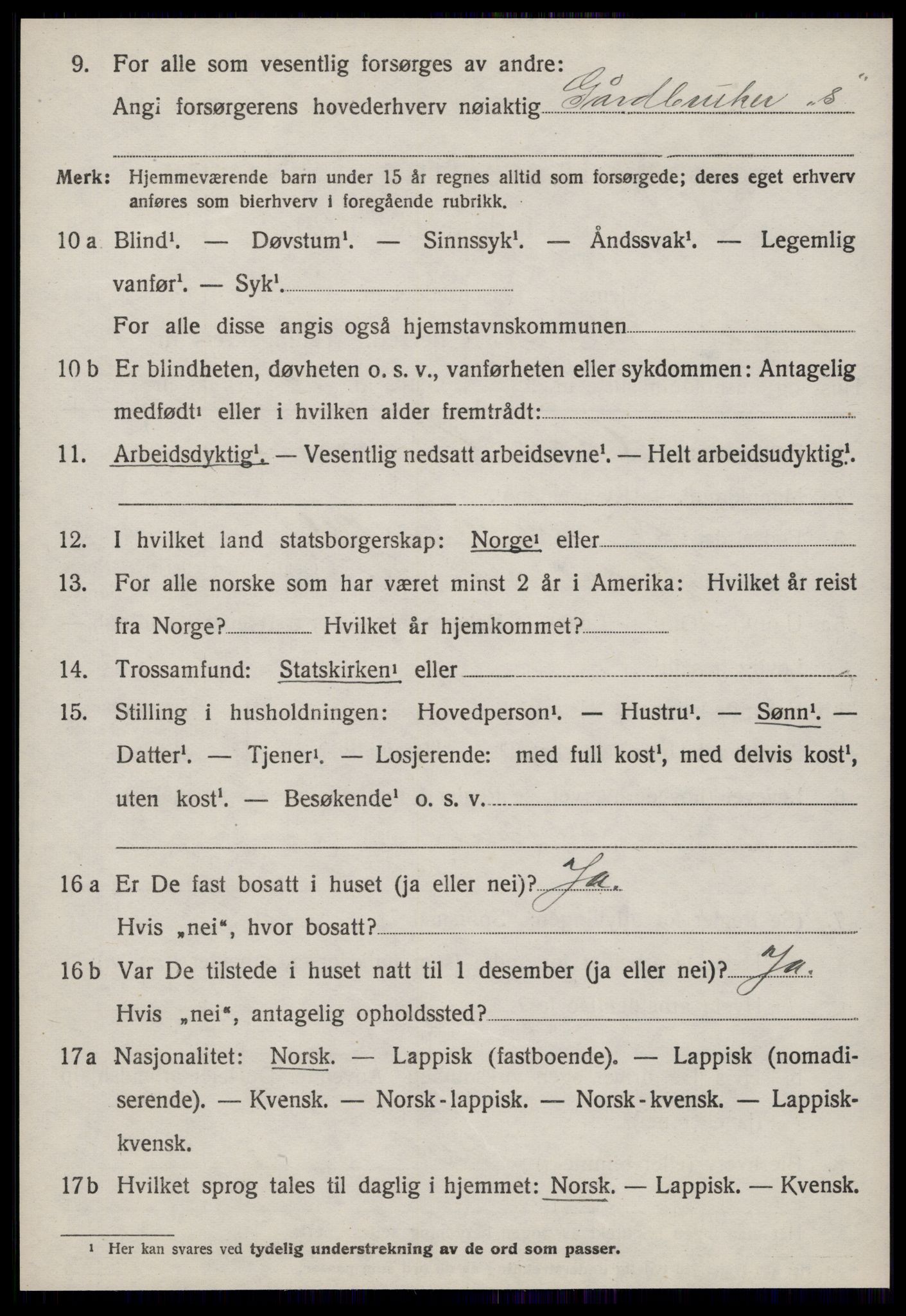 SAT, 1920 census for Oppdal, 1920, p. 5278