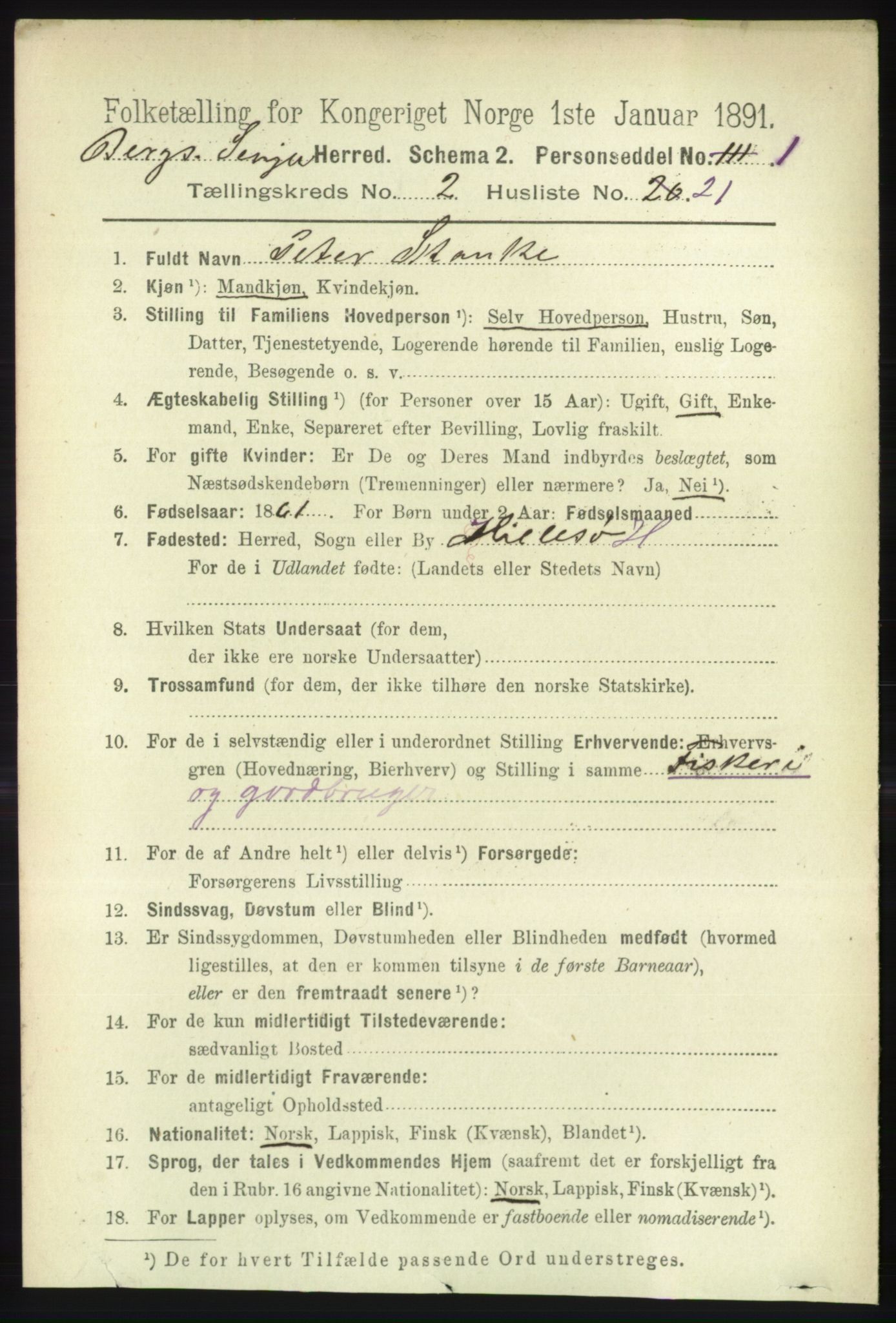 RA, 1891 census for 1929 Berg, 1891, p. 748