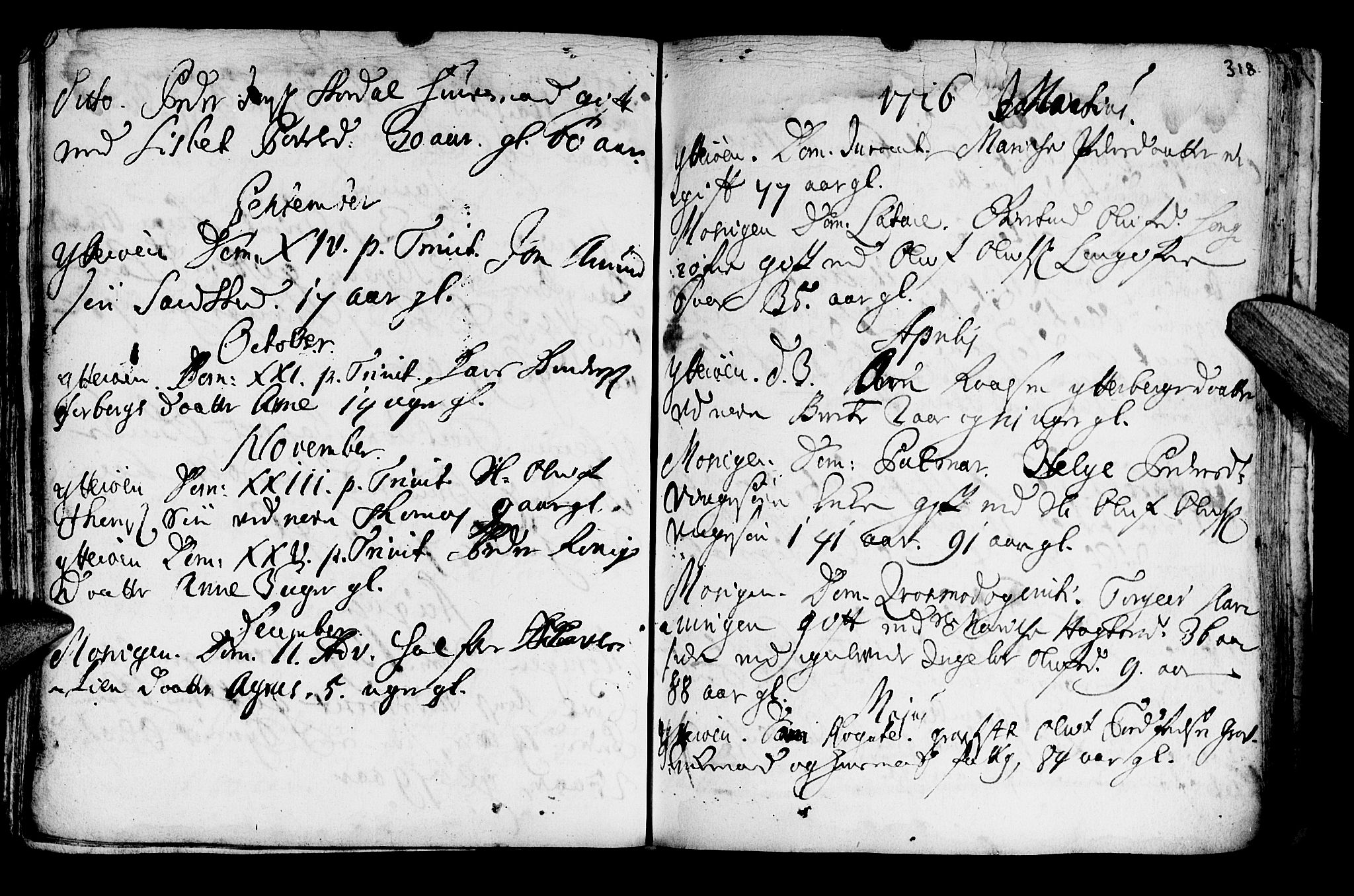 Ministerialprotokoller, klokkerbøker og fødselsregistre - Nord-Trøndelag, SAT/A-1458/722/L0215: Parish register (official) no. 722A02, 1718-1755, p. 318