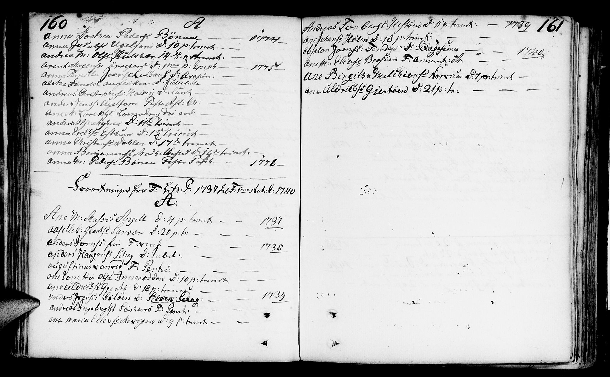 Ministerialprotokoller, klokkerbøker og fødselsregistre - Nordland, AV/SAT-A-1459/817/L0260: Parish register (official) no. 817A02 /1, 1768-1776, p. 160-161