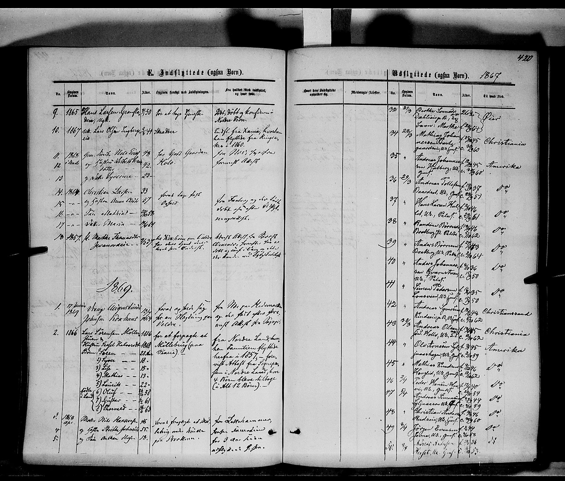 Ringsaker prestekontor, AV/SAH-PREST-014/K/Ka/L0010: Parish register (official) no. 10, 1861-1869, p. 420