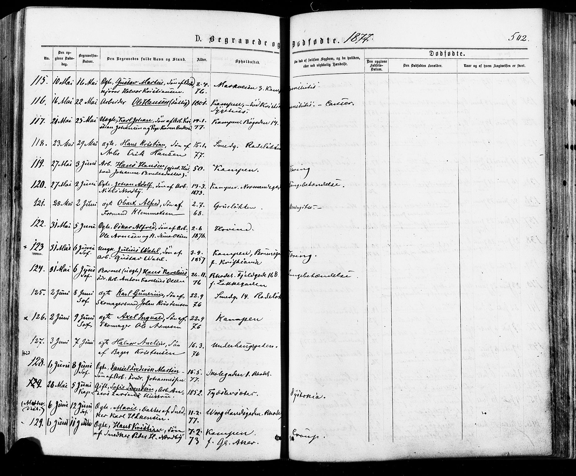 Østre Aker prestekontor Kirkebøker, AV/SAO-A-10840/F/Fa/L0004: Parish register (official) no. I 4, 1876-1889, p. 502