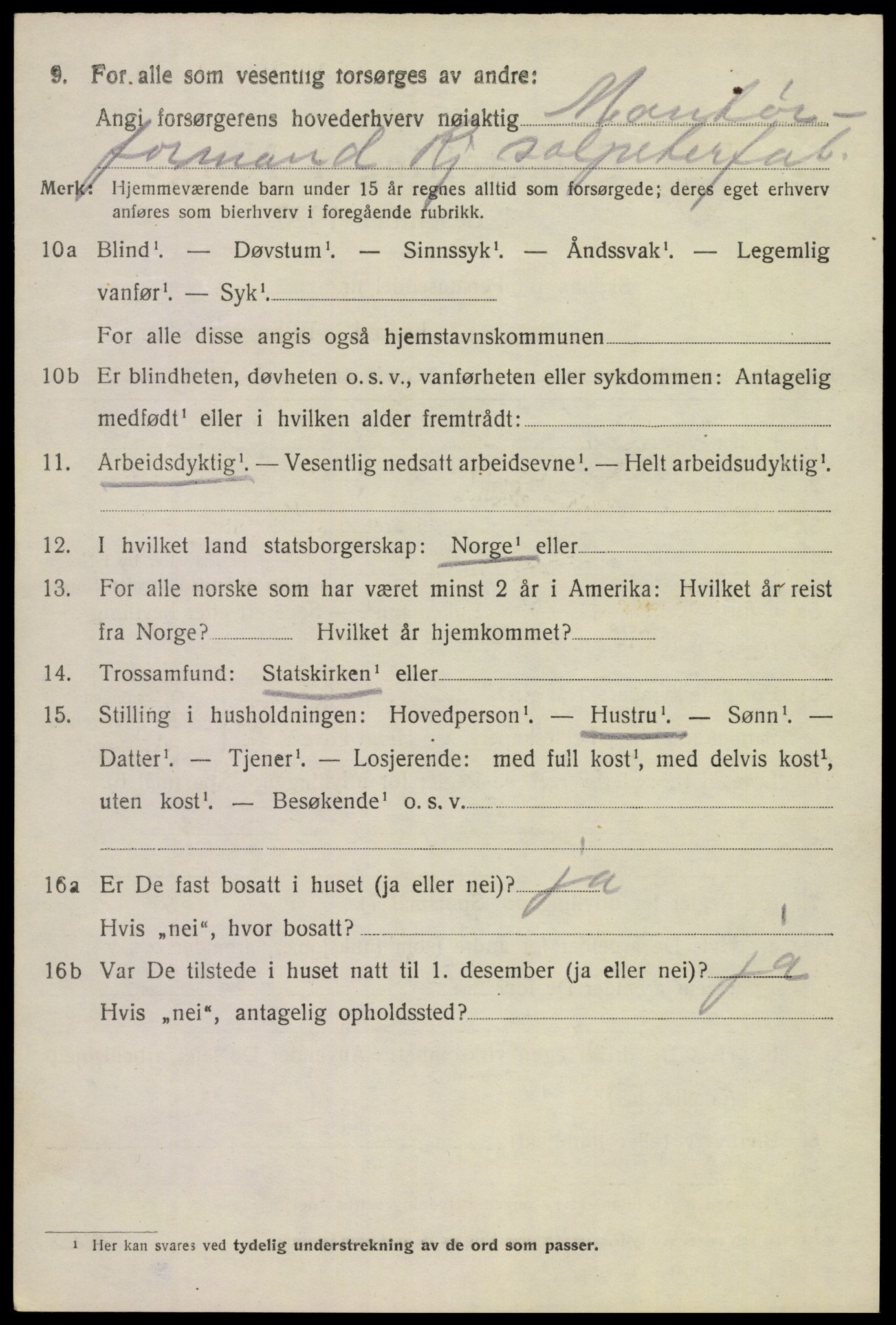 SAKO, 1920 census for Tinn, 1920, p. 20401