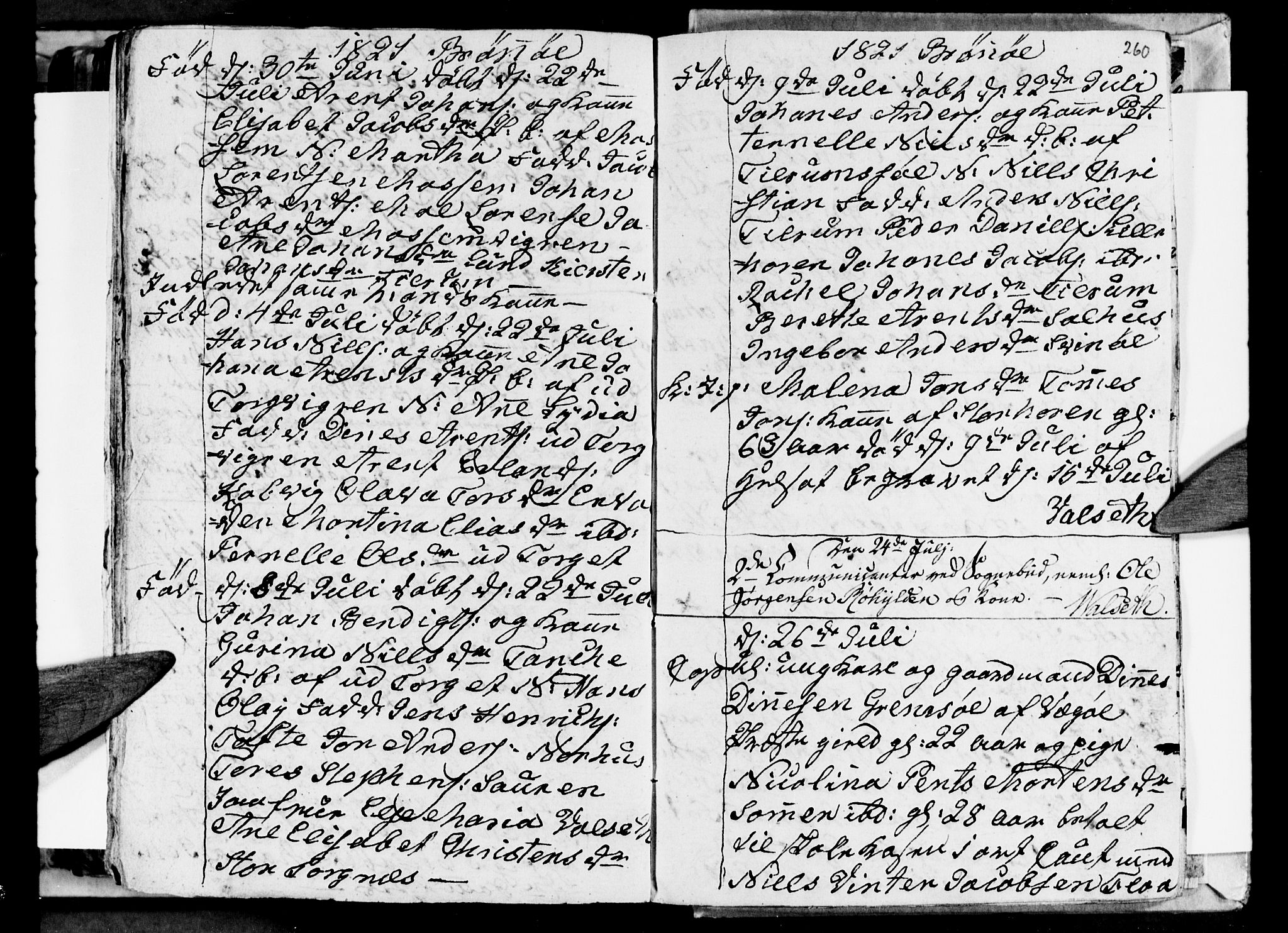 Ministerialprotokoller, klokkerbøker og fødselsregistre - Nordland, AV/SAT-A-1459/813/L0209: Parish register (copy) no. 813C01, 1803-1821, p. 260