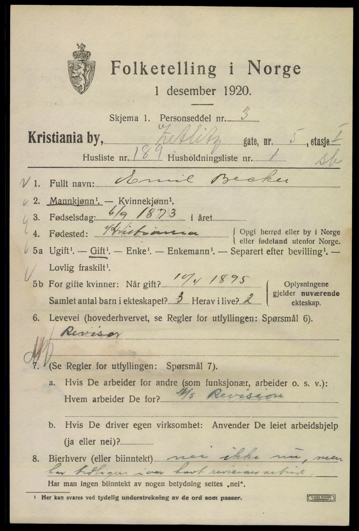 SAO, 1920 census for Kristiania, 1920, p. 654665