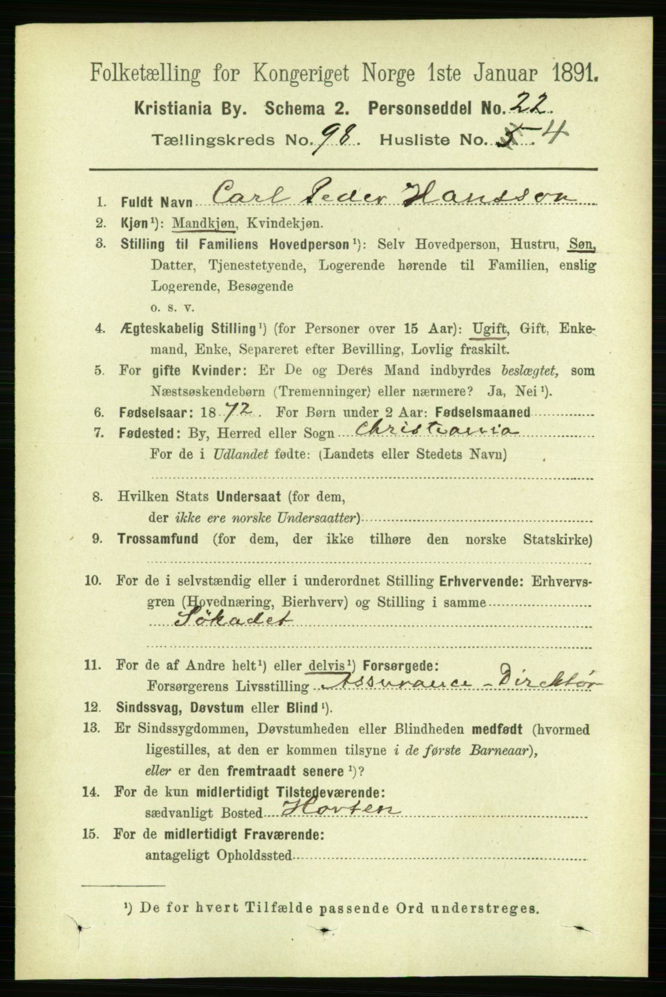 RA, 1891 census for 0301 Kristiania, 1891, p. 47810