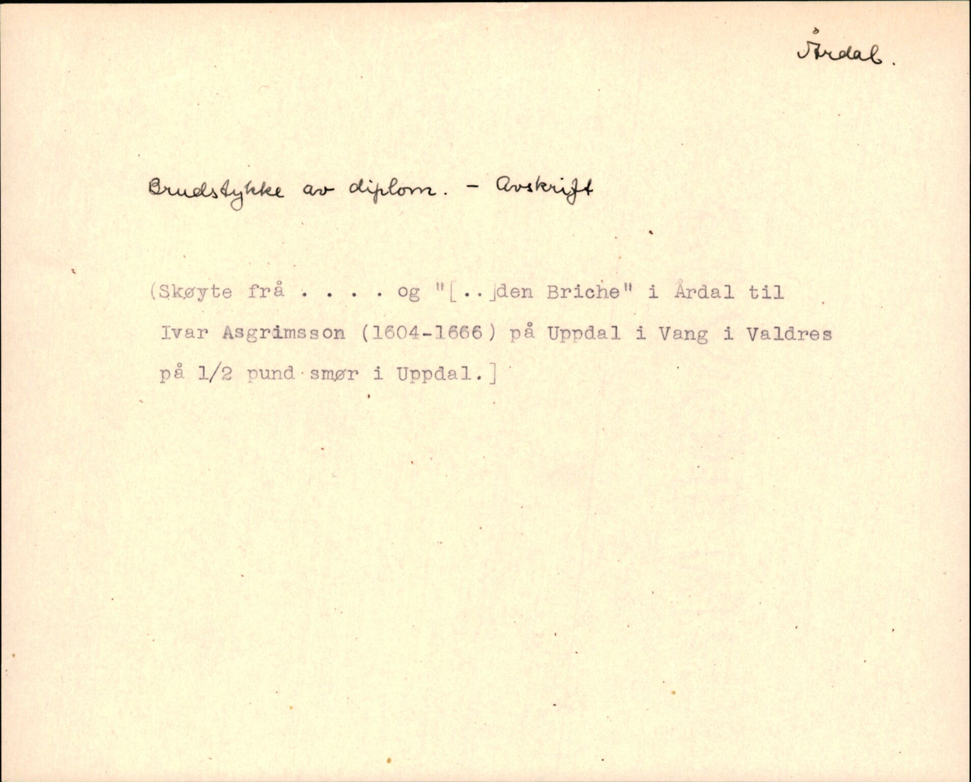 Riksarkivets diplomsamling, AV/RA-EA-5965/F35/F35m/L0004: Localia: Hordaland, Sogn og Fjordane, Møre og Romsdal, Trøndelag og Nord-Norge, p. 263