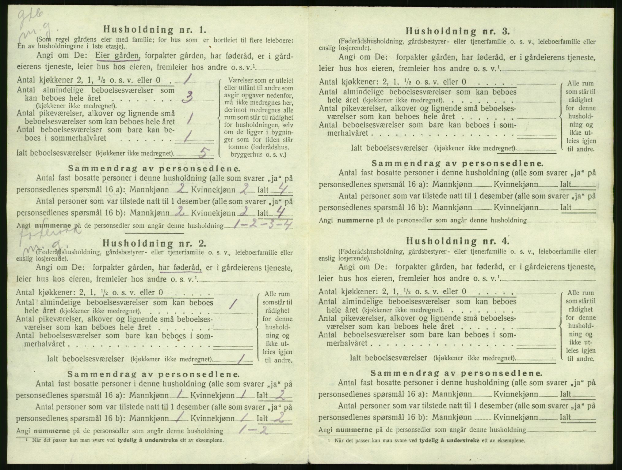 SAT, 1920 census for Volda, 1920, p. 1861