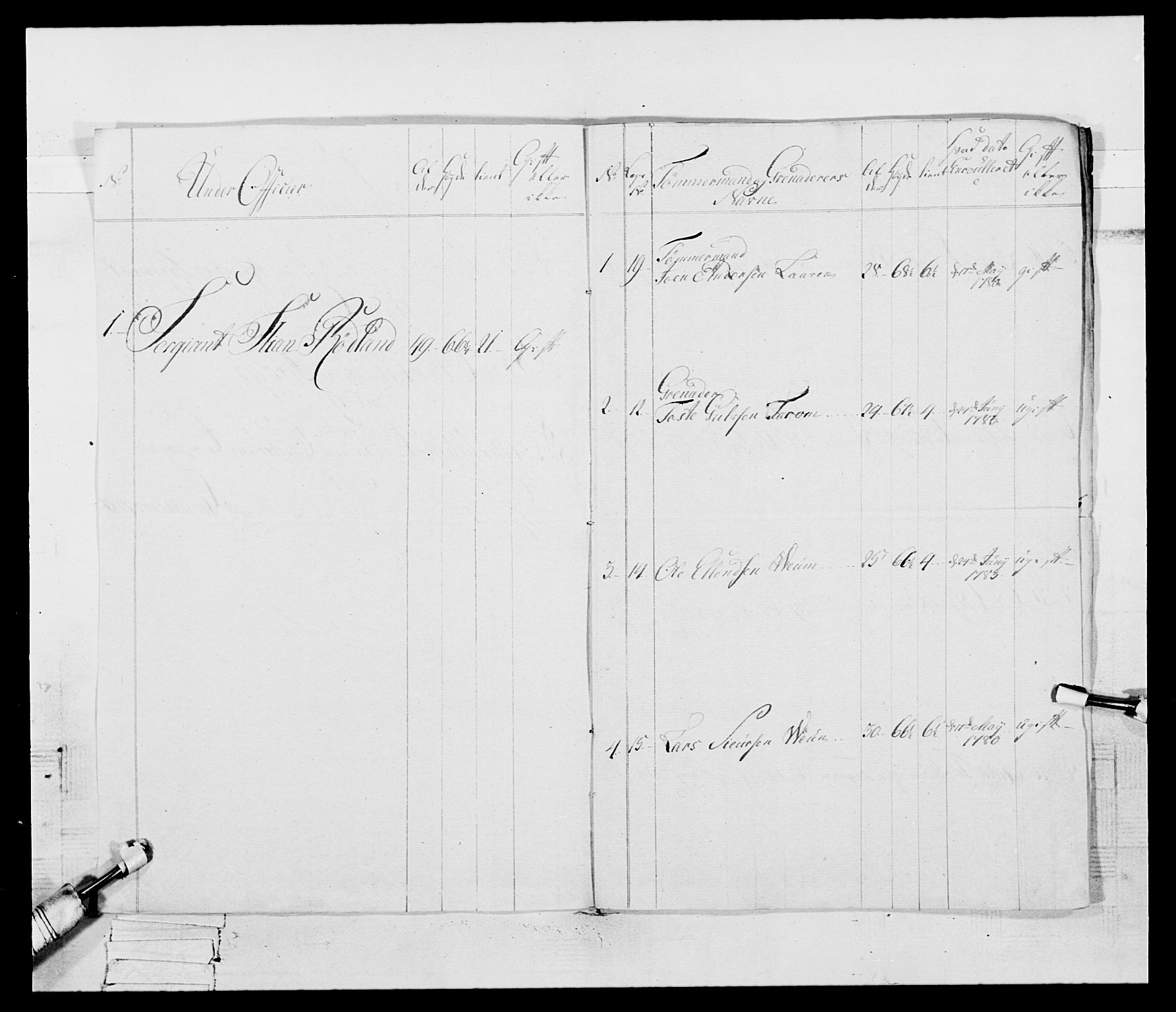 Generalitets- og kommissariatskollegiet, Det kongelige norske kommissariatskollegium, AV/RA-EA-5420/E/Eh/L0095: 2. Bergenhusiske nasjonale infanteriregiment, 1780-1787, p. 424