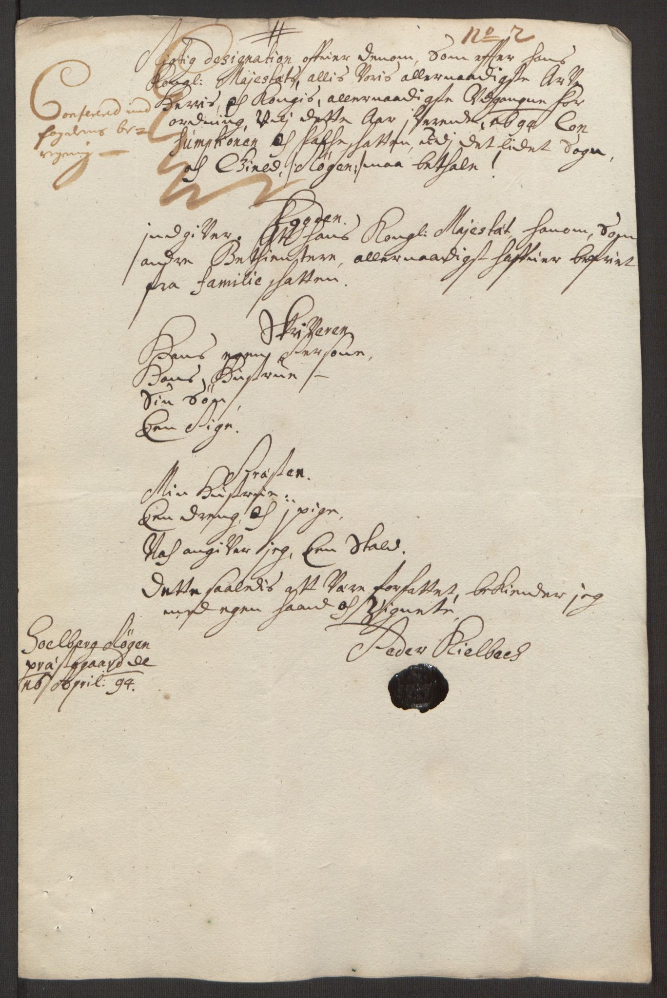 Rentekammeret inntil 1814, Reviderte regnskaper, Fogderegnskap, AV/RA-EA-4092/R30/L1694: Fogderegnskap Hurum, Røyken, Eiker og Lier, 1694-1696, p. 139