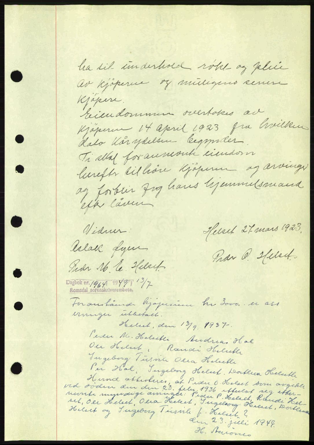 Romsdal sorenskriveri, AV/SAT-A-4149/1/2/2C: Mortgage book no. A1, 1936-1936, Diary no: : 302/1936