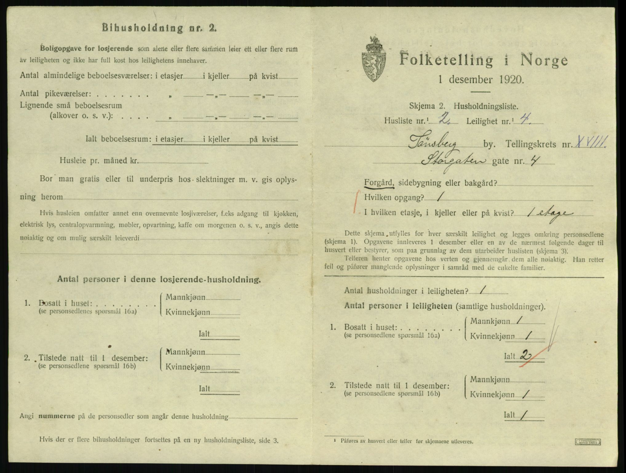 SAKO, 1920 census for Tønsberg, 1920, p. 6855