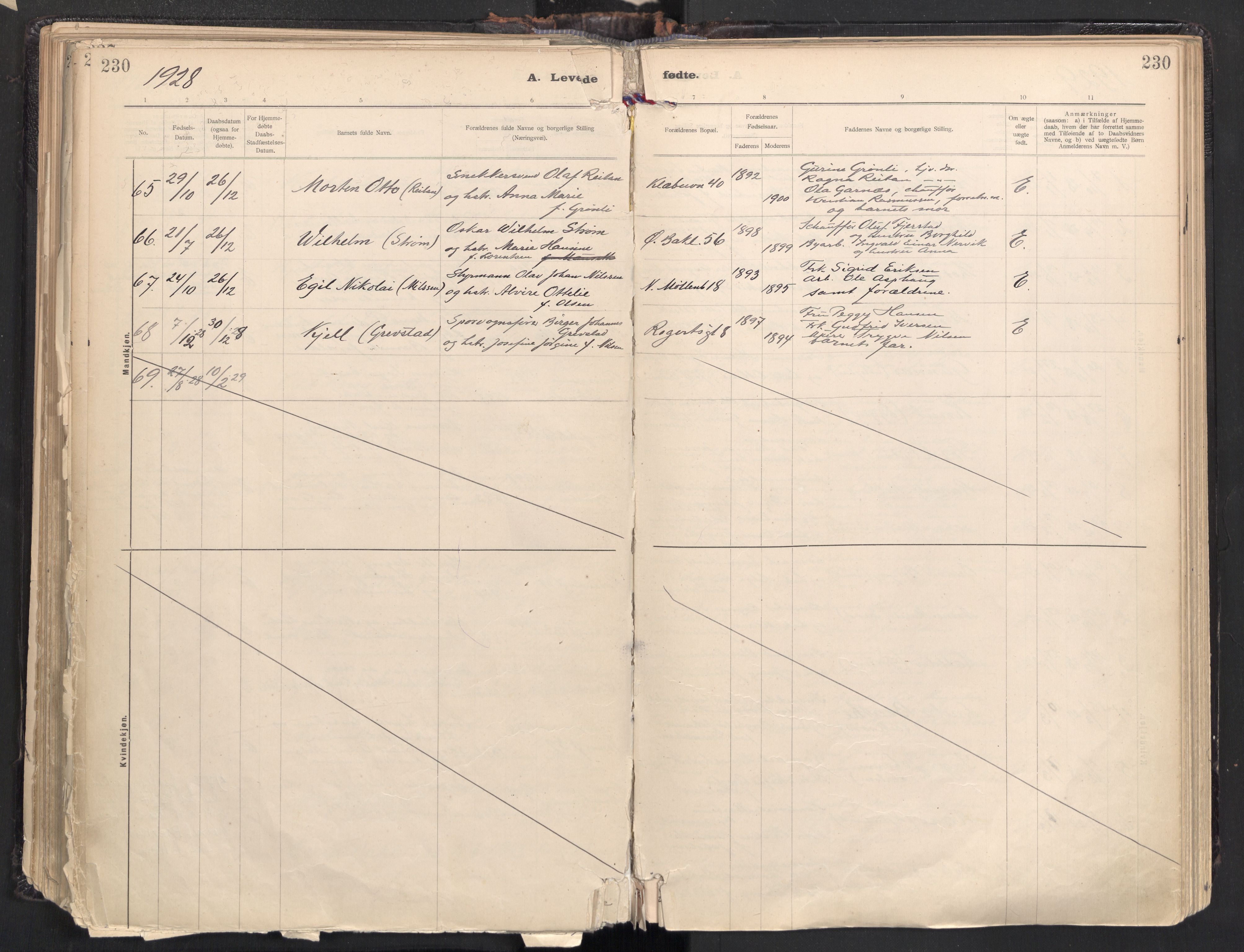 Ministerialprotokoller, klokkerbøker og fødselsregistre - Sør-Trøndelag, SAT/A-1456/604/L0205: Parish register (official) no. 604A25, 1917-1932, p. 230