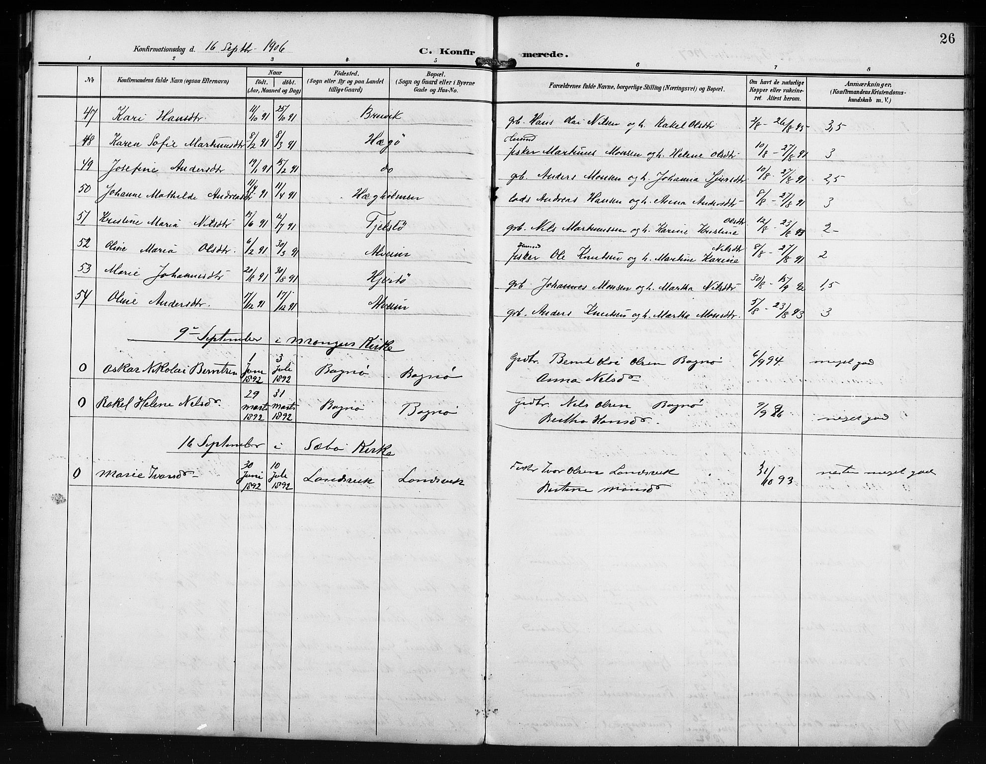 Herdla Sokneprestembete, AV/SAB-A-75701/H/Hab: Parish register (copy) no. A 4, 1902-1923, p. 26