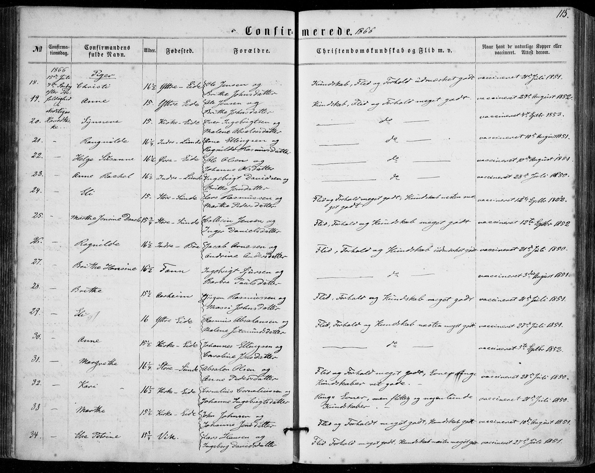 Stryn Sokneprestembete, SAB/A-82501: Parish register (official) no. A 3, 1862-1877, p. 115