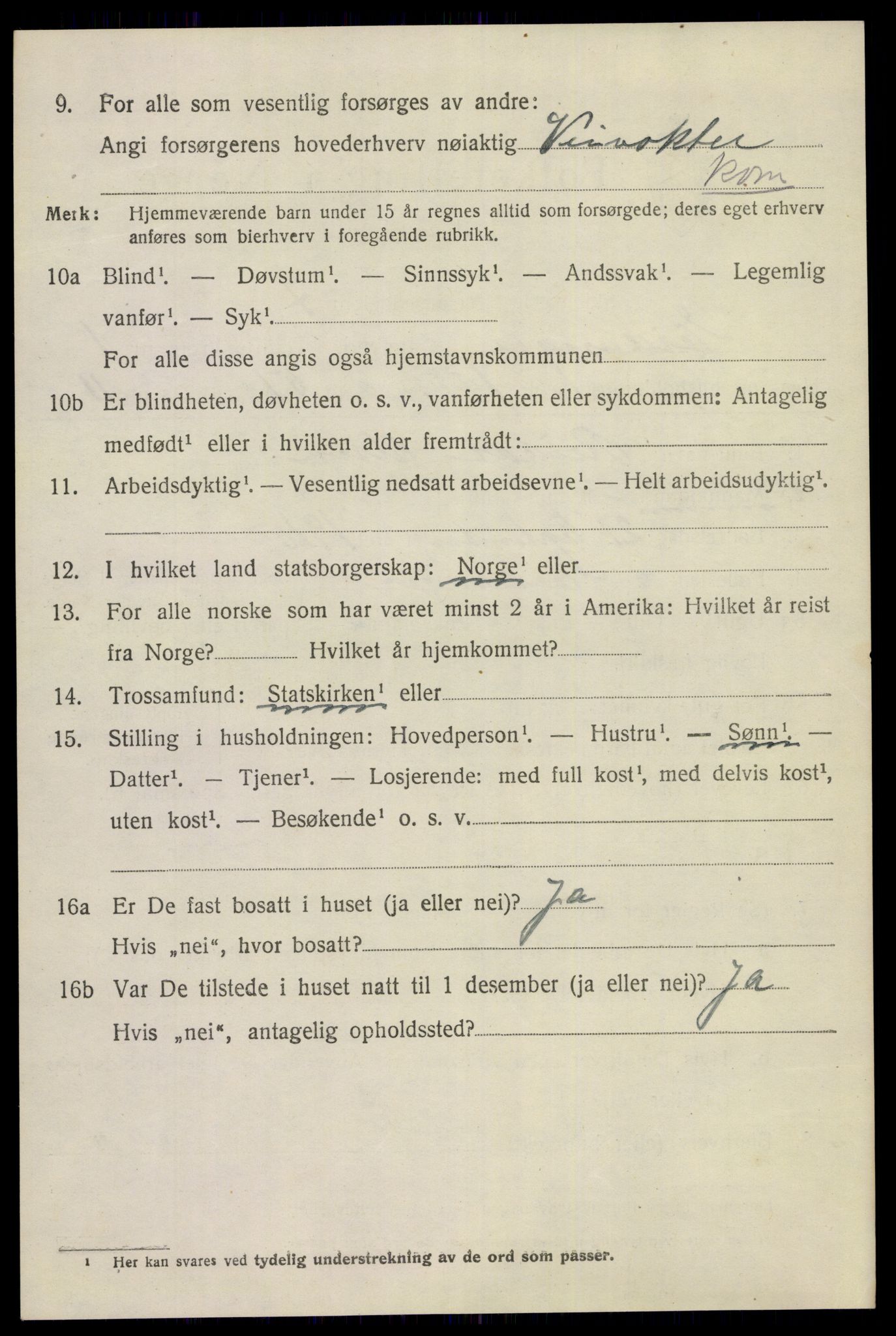 SAKO, 1920 census for Eidanger, 1920, p. 2029