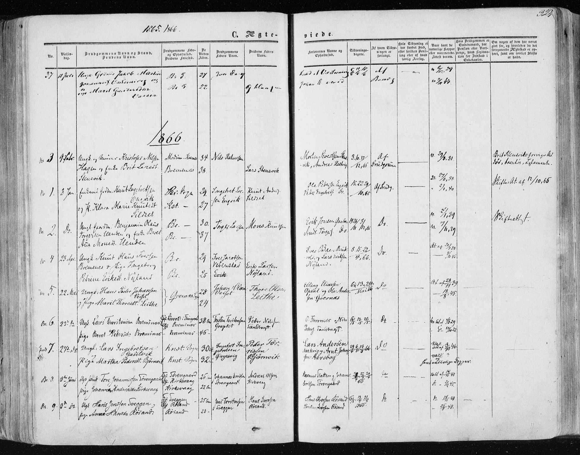 Ministerialprotokoller, klokkerbøker og fødselsregistre - Møre og Romsdal, SAT/A-1454/568/L0804: Parish register (official) no. 568A11, 1854-1868, p. 324