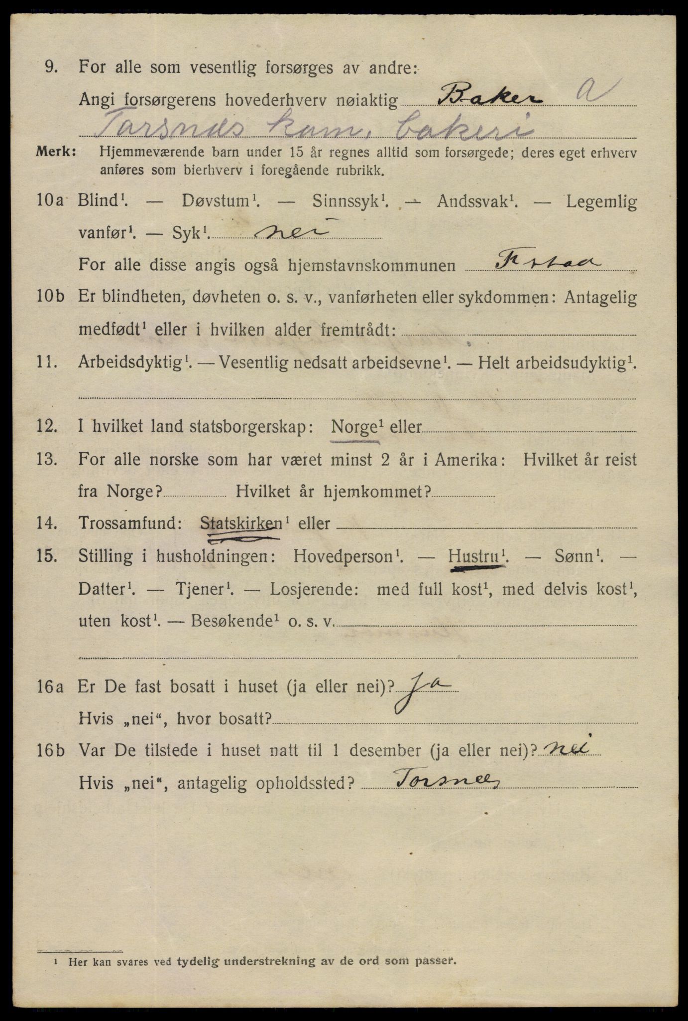 SAO, 1920 census for Fredrikstad, 1920, p. 14926