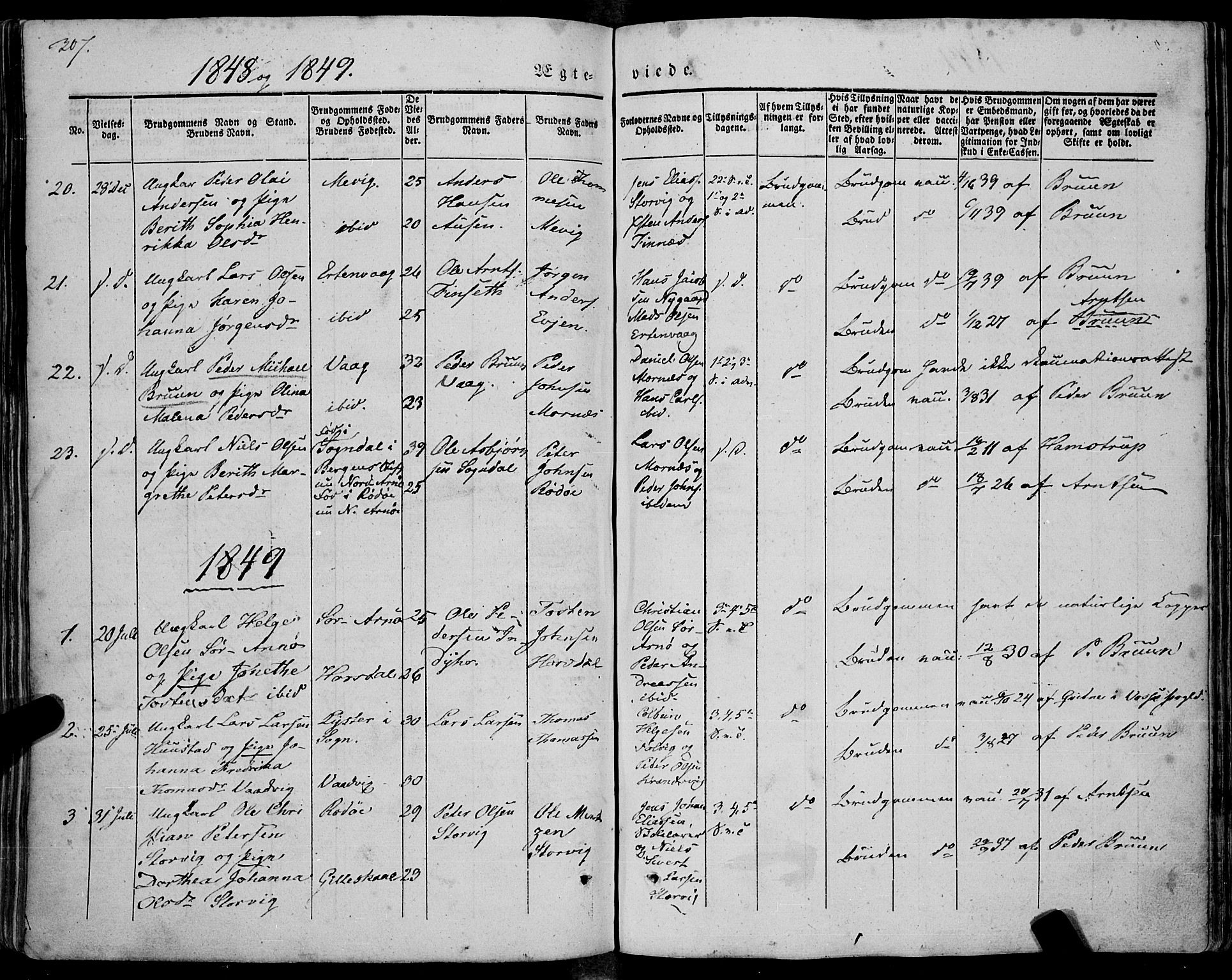 Ministerialprotokoller, klokkerbøker og fødselsregistre - Nordland, AV/SAT-A-1459/805/L0097: Parish register (official) no. 805A04, 1837-1861, p. 307