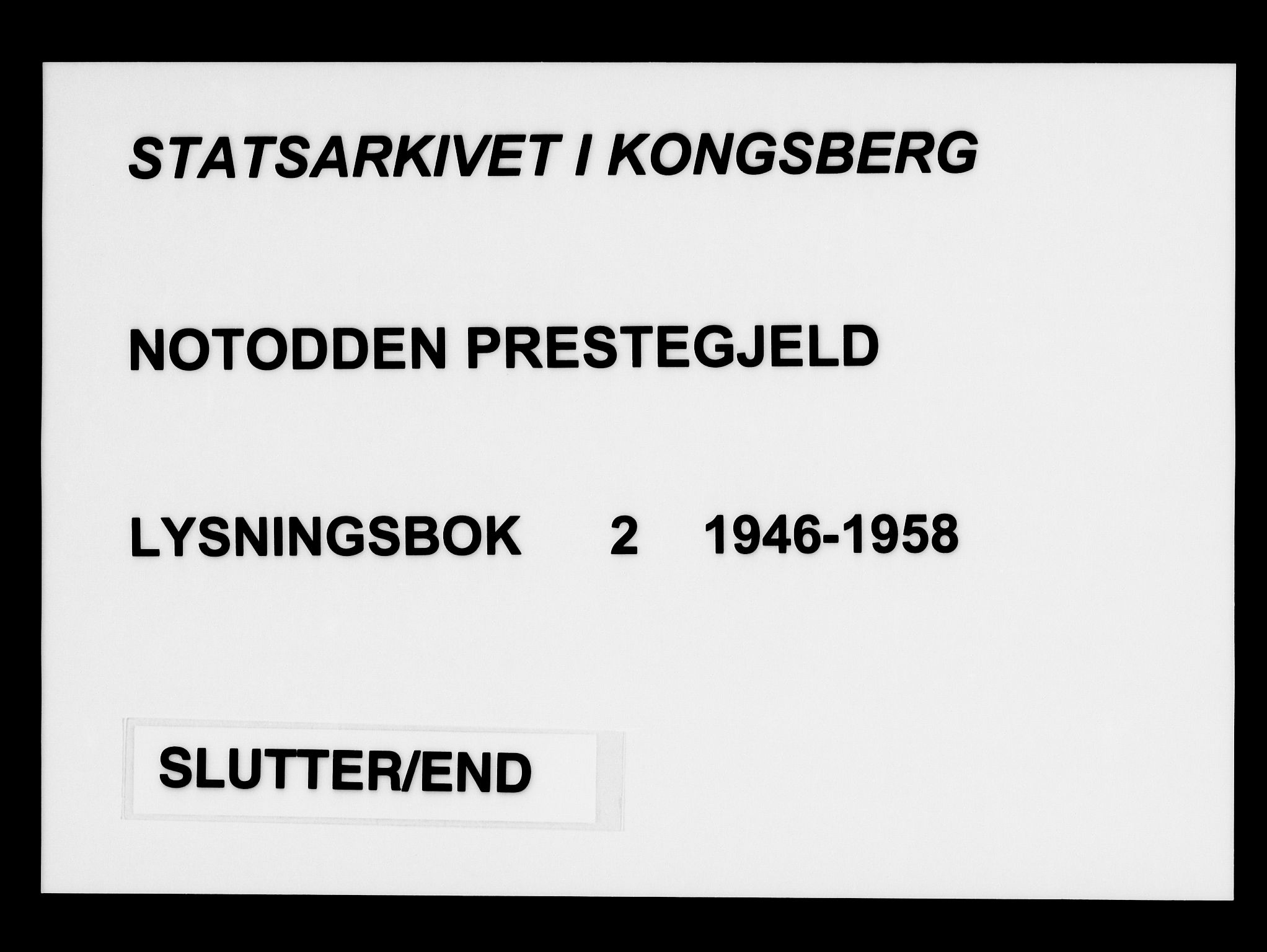 Notodden kirkebøker, SAKO/A-290/H/Ha/L0002: Banns register no. 2, 1946-1958