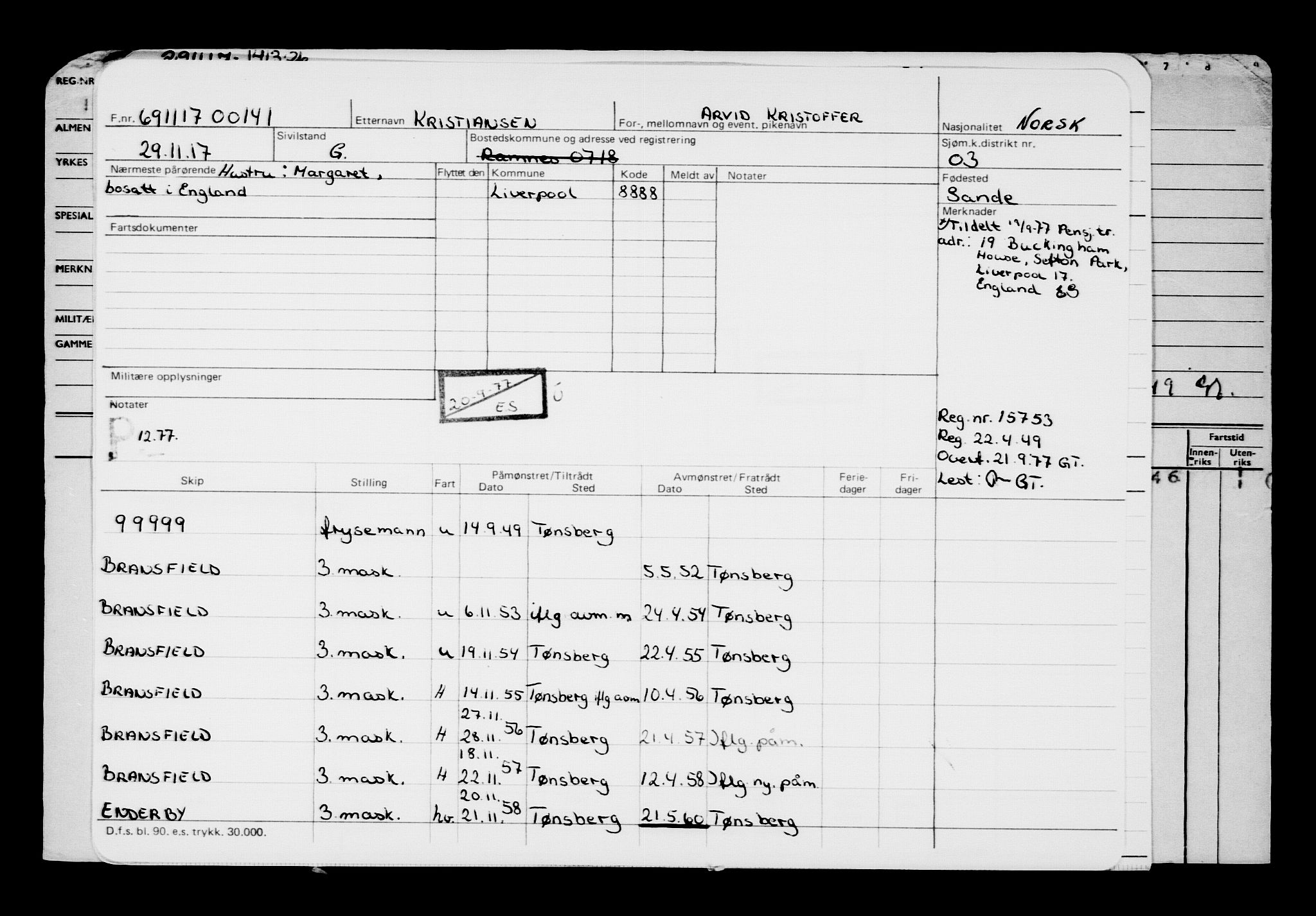 Direktoratet for sjømenn, AV/RA-S-3545/G/Gb/L0153: Hovedkort, 1917, p. 487