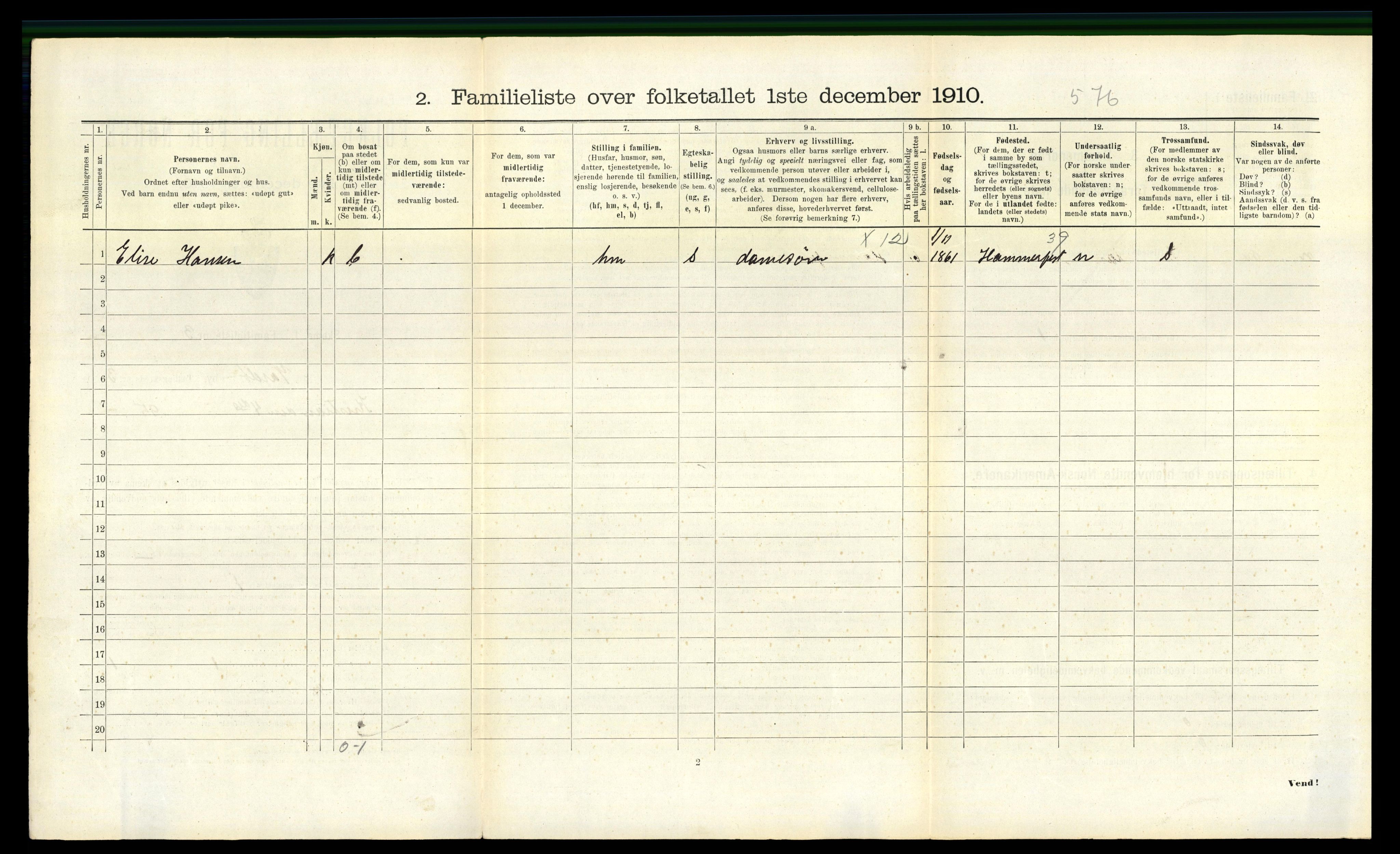 RA, 1910 census for Vardø, 1910, p. 415