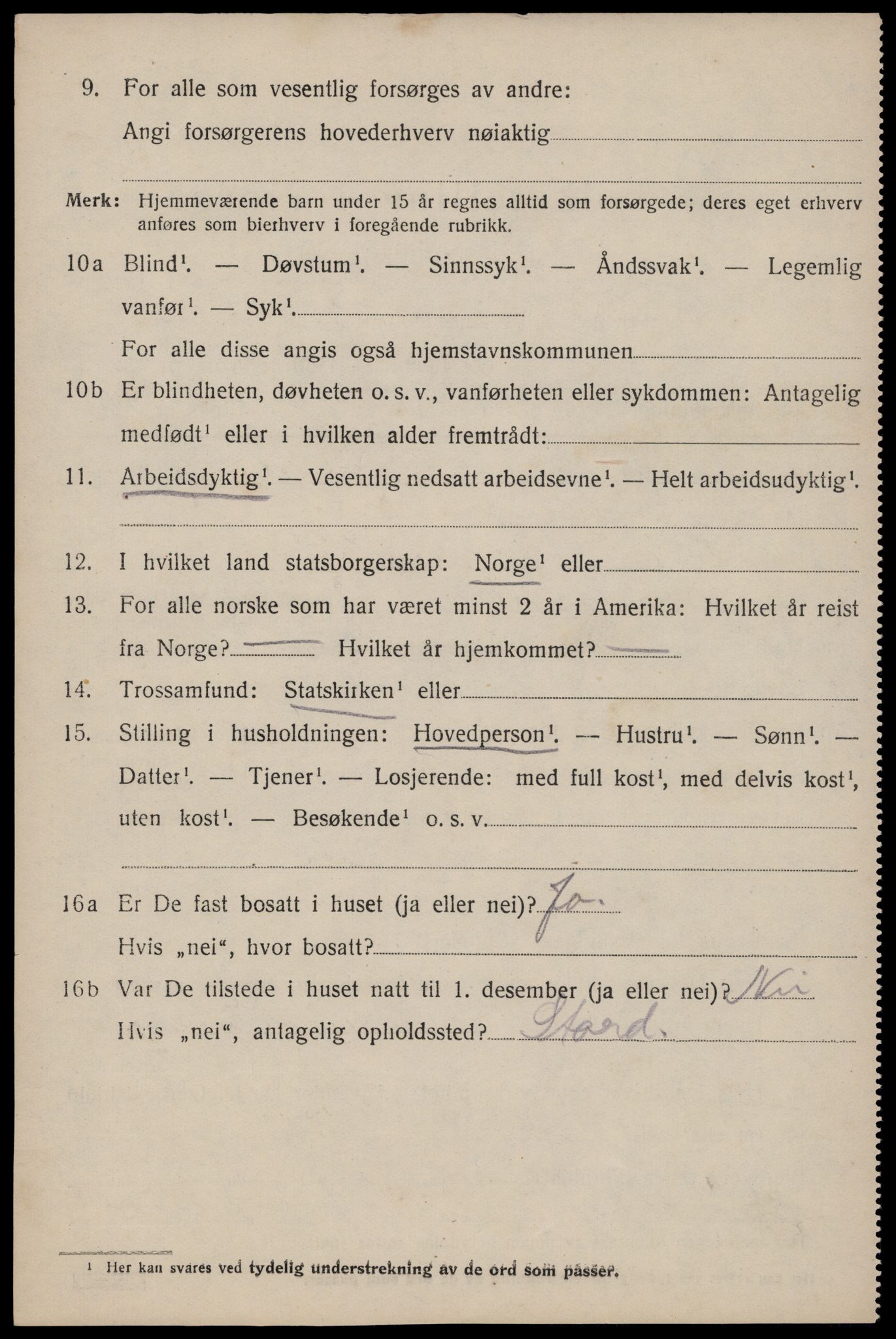 SAST, 1920 census for Avaldsnes, 1920, p. 2550