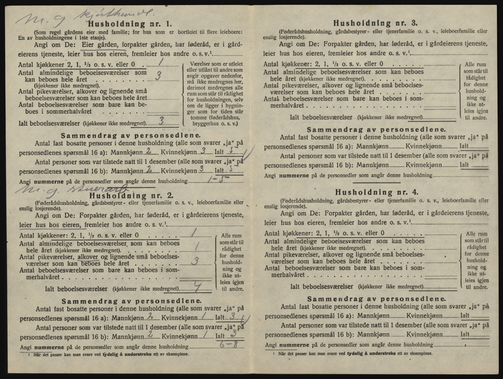 SAO, 1920 census for Glemmen, 1920, p. 688