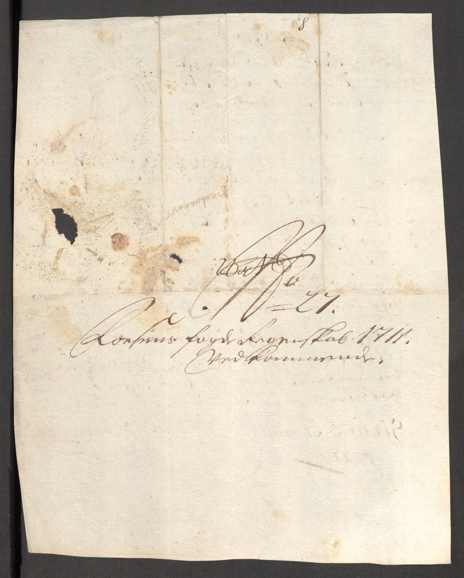 Rentekammeret inntil 1814, Reviderte regnskaper, Fogderegnskap, RA/EA-4092/R57/L3860: Fogderegnskap Fosen, 1711, p. 349