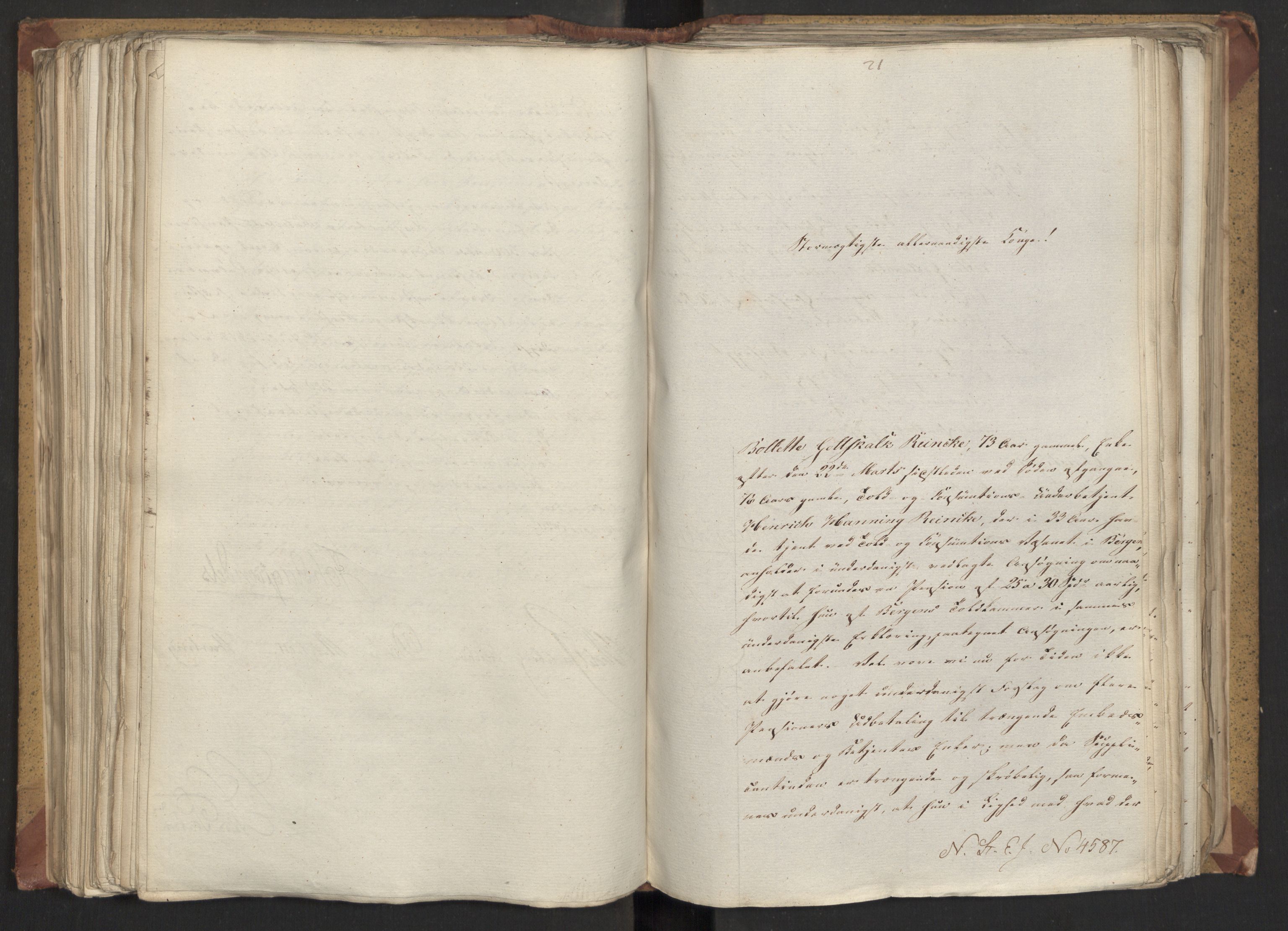 Statsrådsavdelingen i Stockholm, AV/RA-S-1003/D/Da/L0023: Regjeringsinnstillinger nr. 4566-4662, 1820, p. 217
