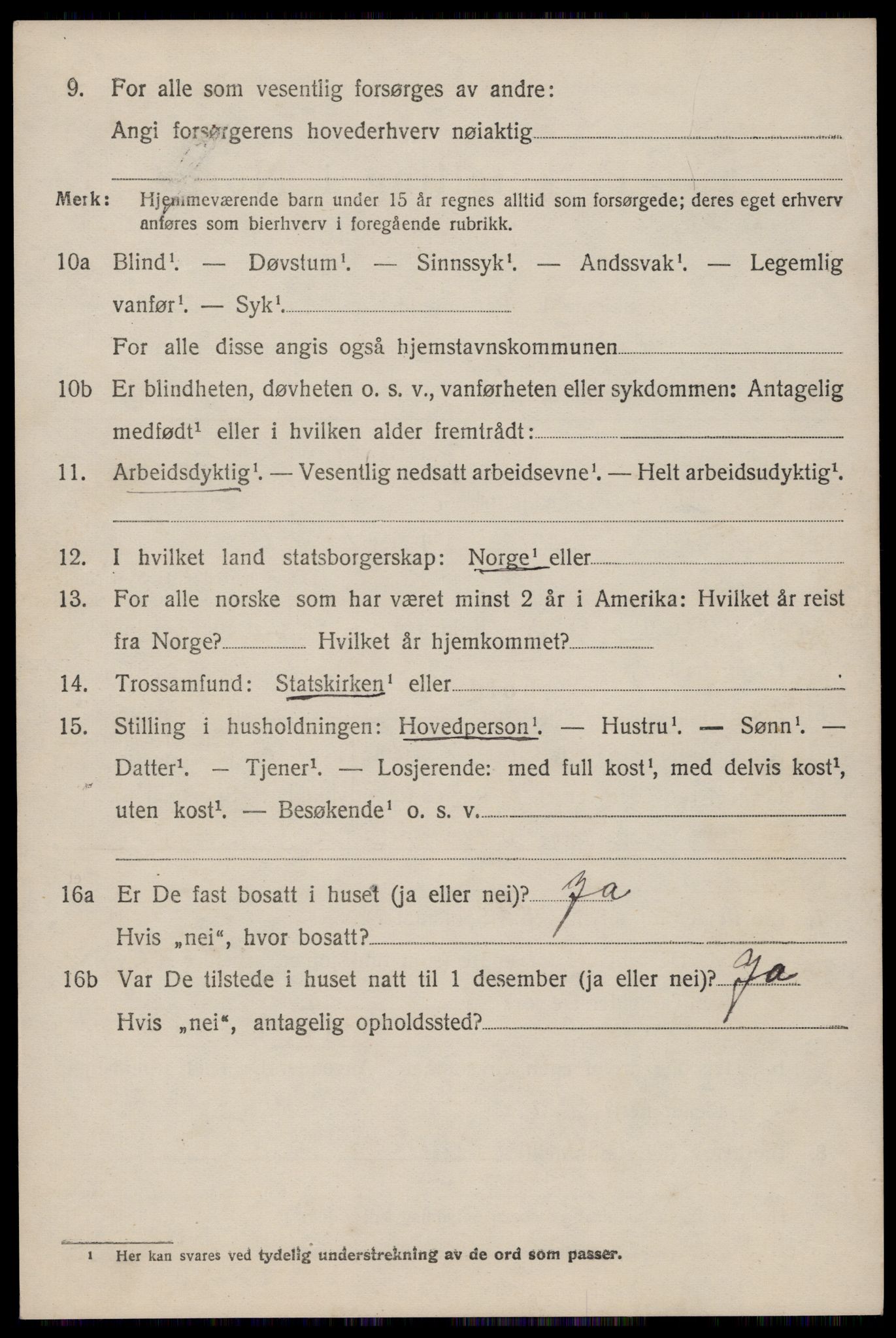 SAST, 1920 census for Årdal, 1920, p. 1967
